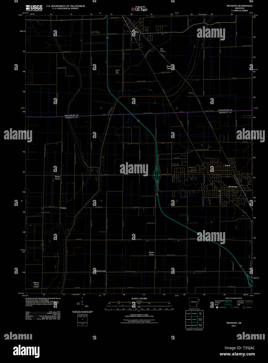 Trumann arkansas map hires stock photography and images Alamy