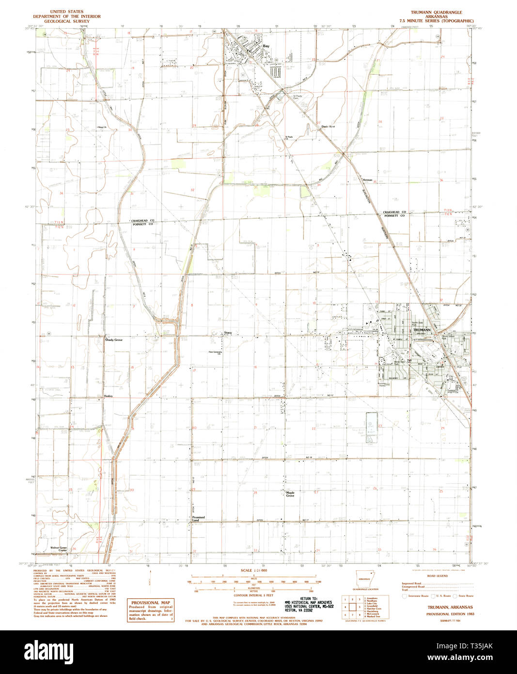 Trumann Arkansas Map Hi res Stock Photography And Images Alamy