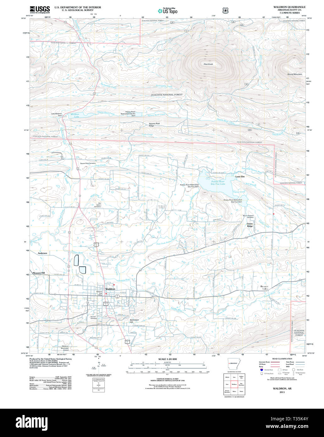 Waldron arkansas map hires stock photography and images Alamy
