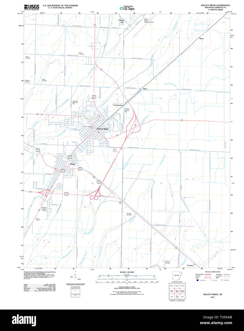 Map of walnut ridge Cut Out Stock Images & Pictures Alamy
