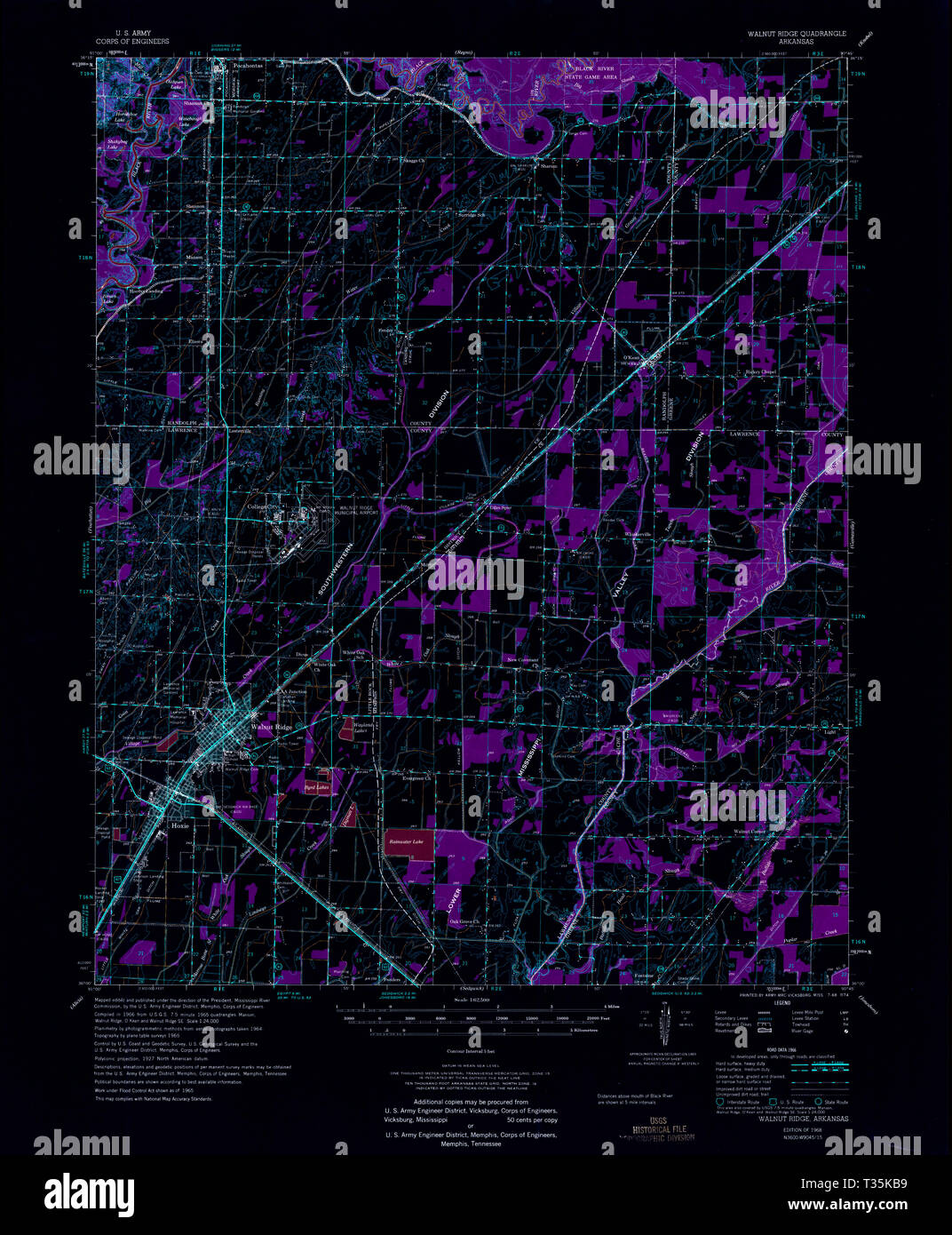 Walnut Ridge Map of walnut ridge hi-res stock photography and images - Alamy