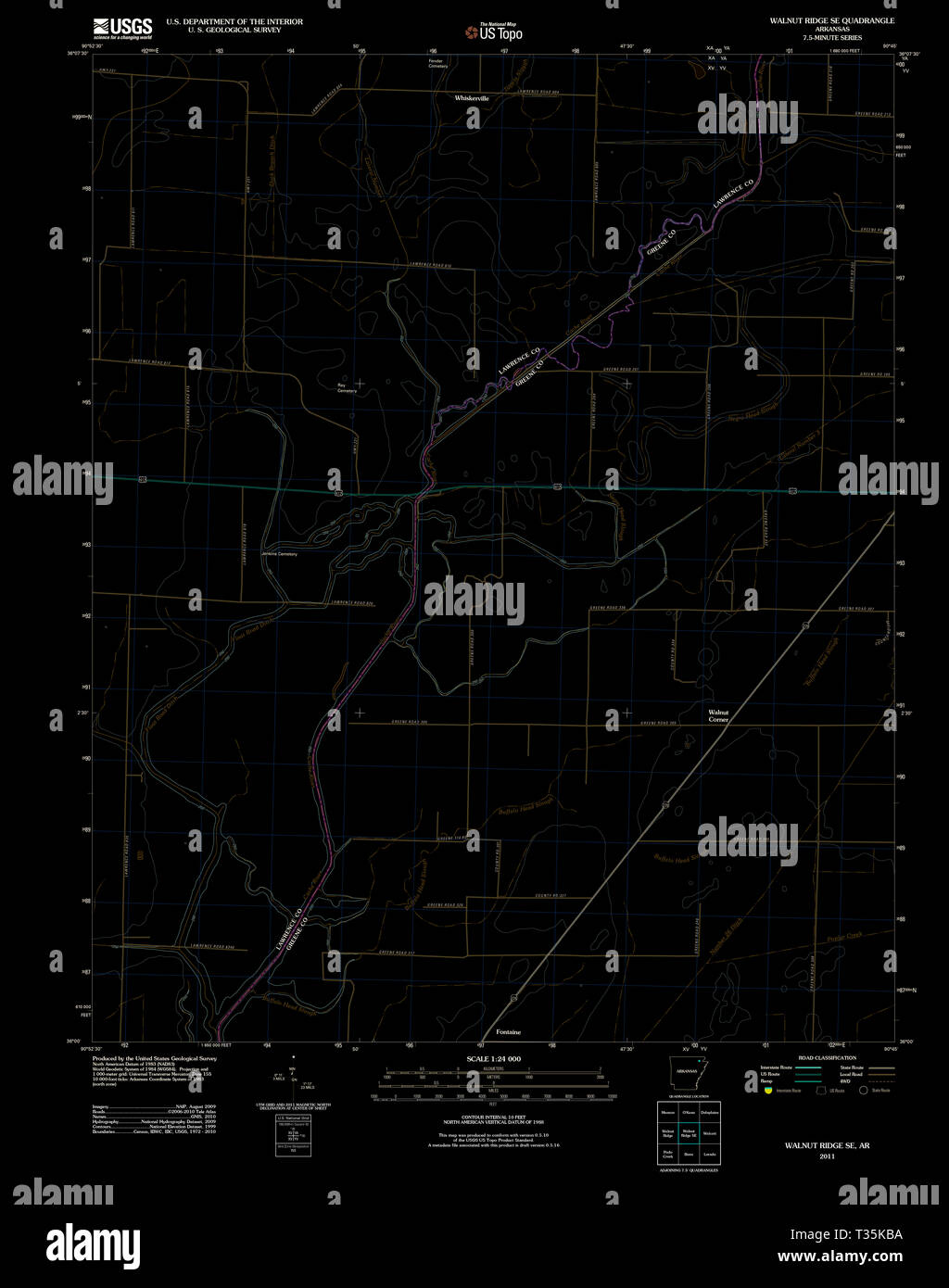 Map of walnut ridge hires stock photography and images Alamy