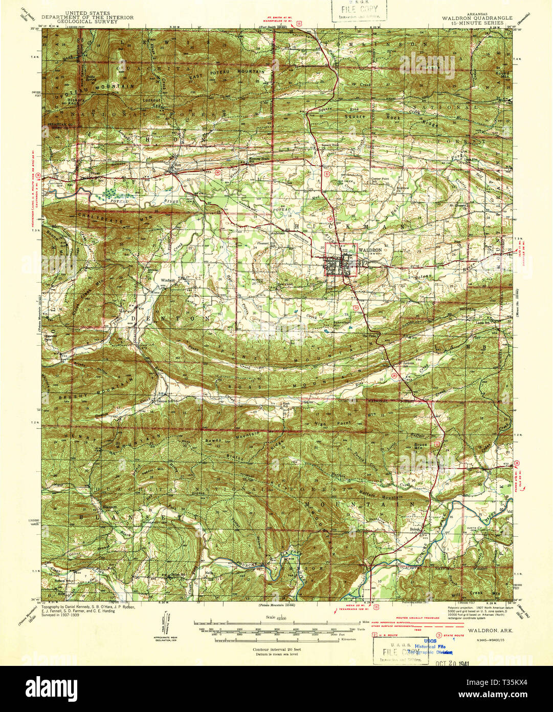 Waldron arkansas map hires stock photography and images Alamy