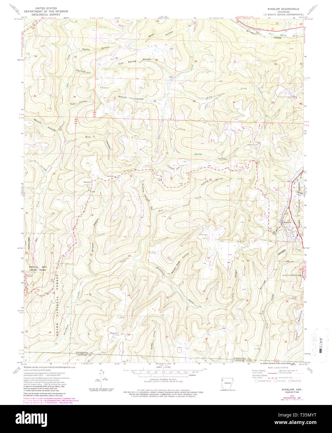 Map of winslow hires stock photography and images Alamy