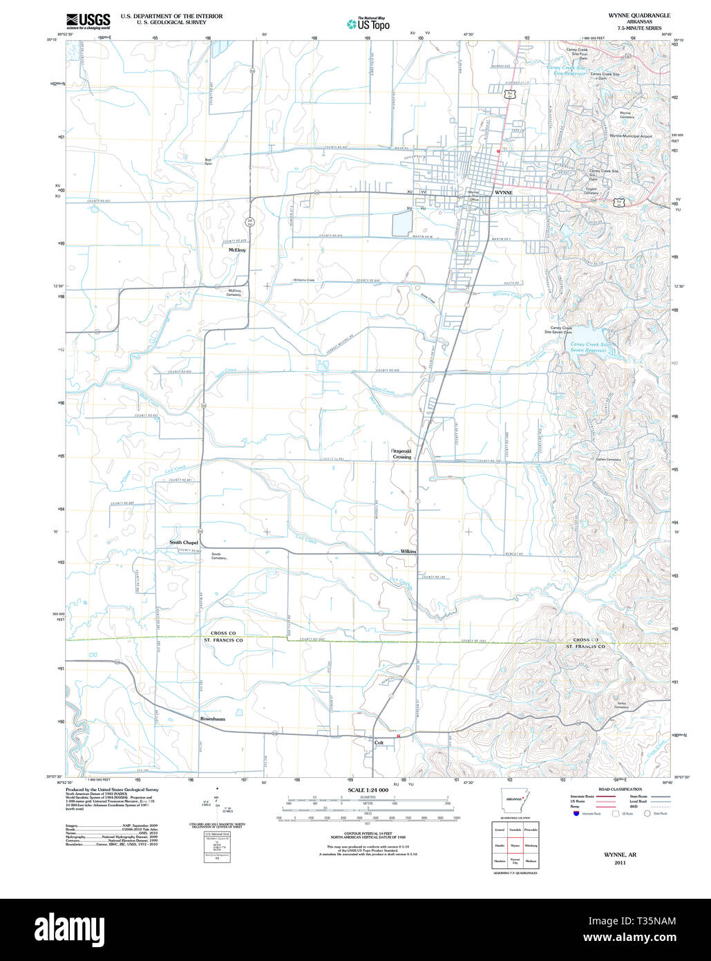 Wynne arkansas map hires stock photography and images Alamy