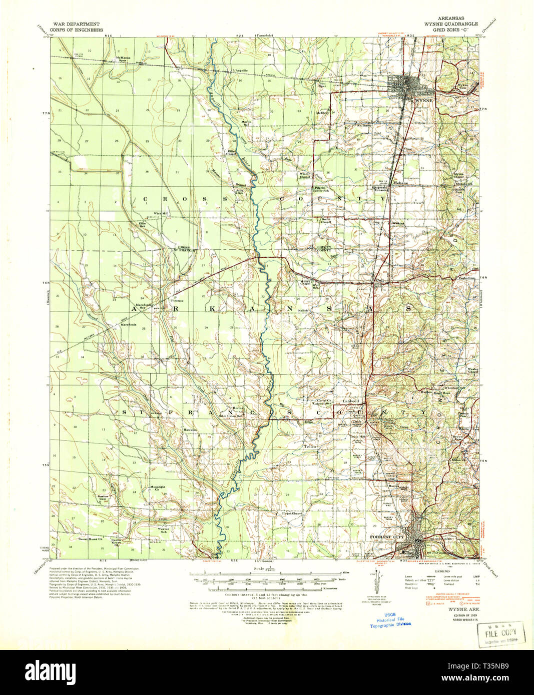 Wynne arkansas map hires stock photography and images Alamy