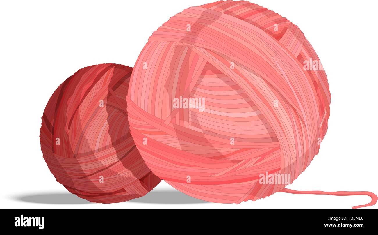 Colorful yarn balls for knitting vector illustration Stock Vector Image