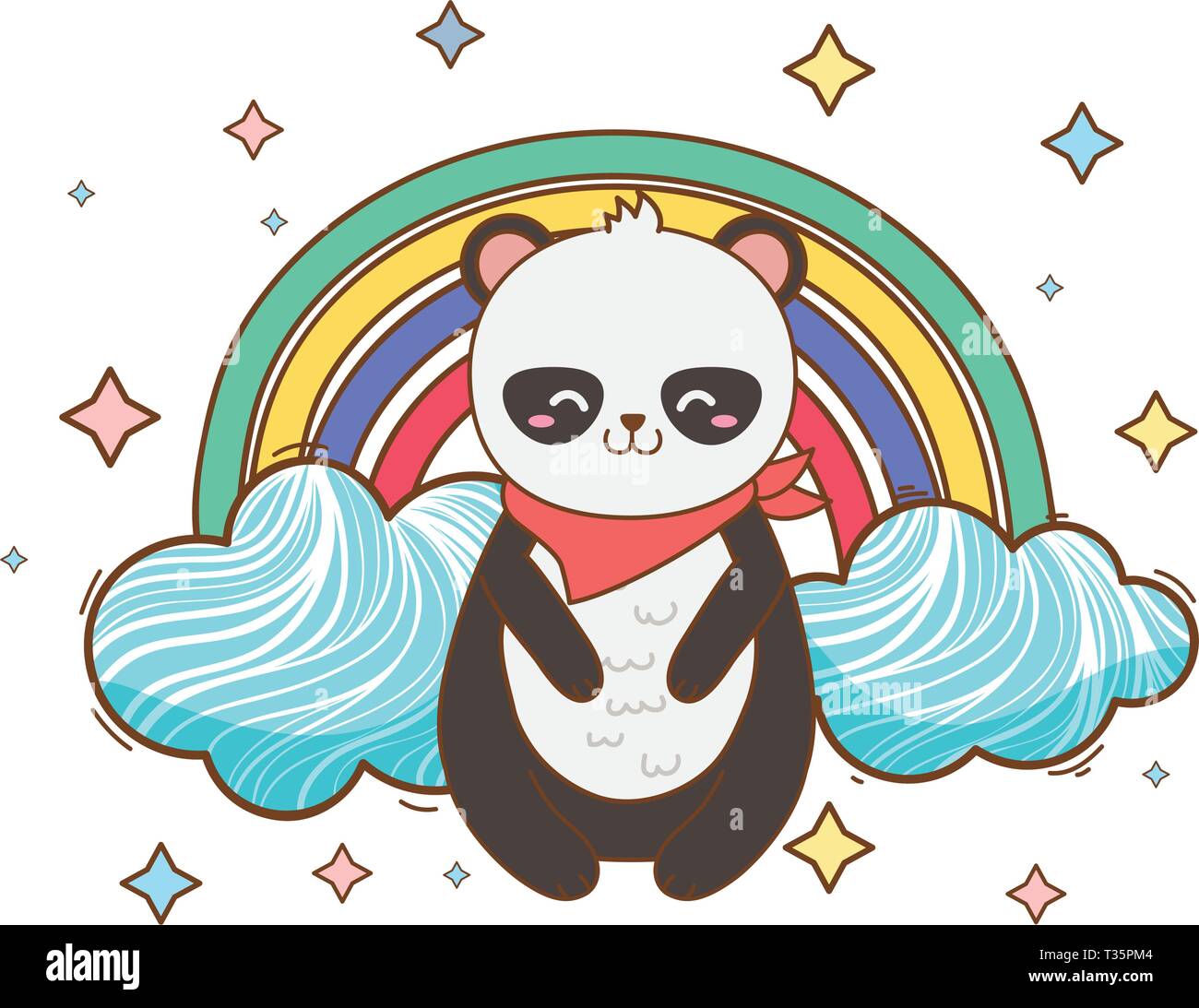 Kawaii panda animal cartoon vector design Stock Vector Image & Art - Alamy