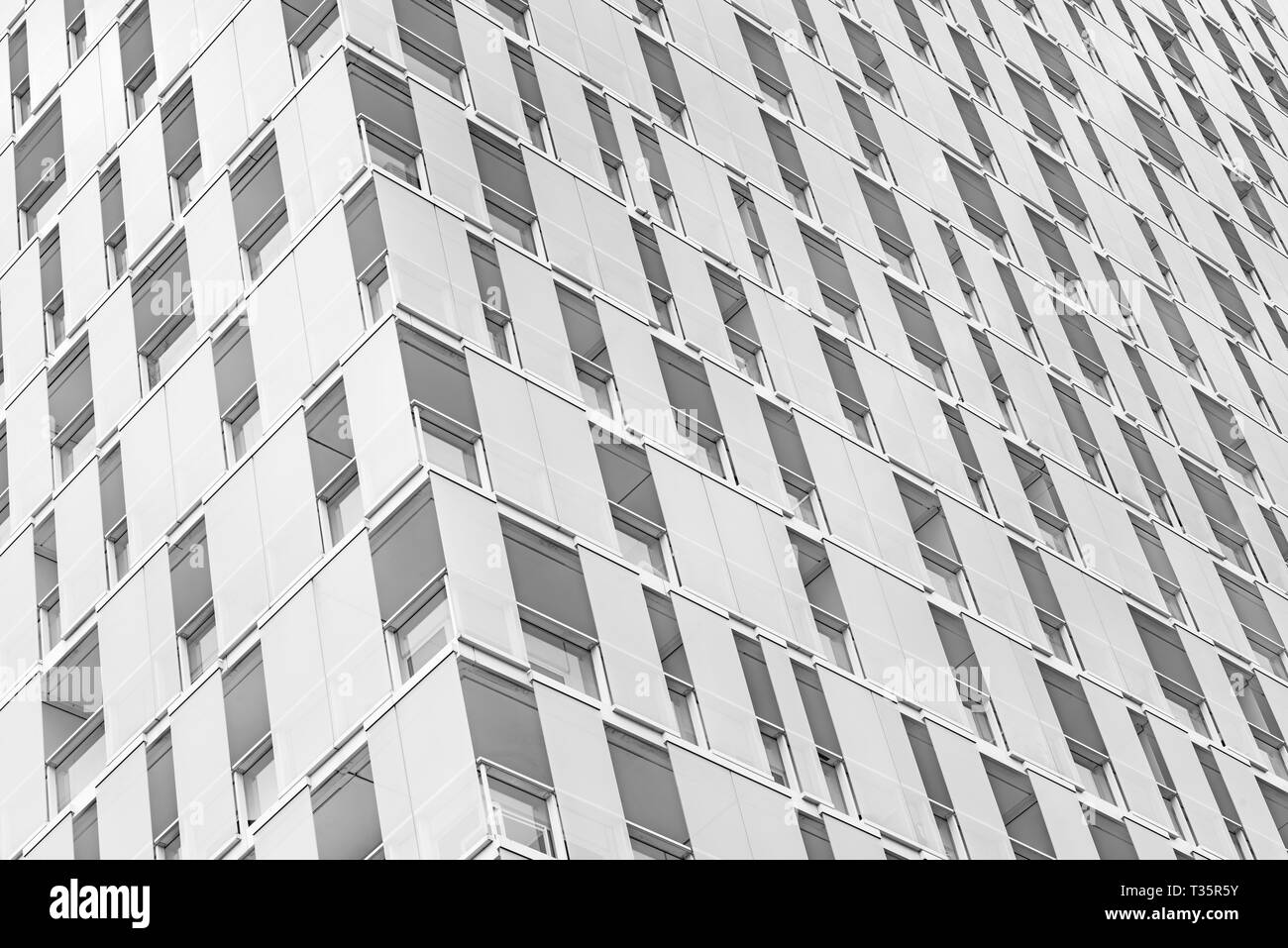 Detail of the exterior of the Parktoren, a major landmark on the Antwerp skyline (Belgium) Stock Photo