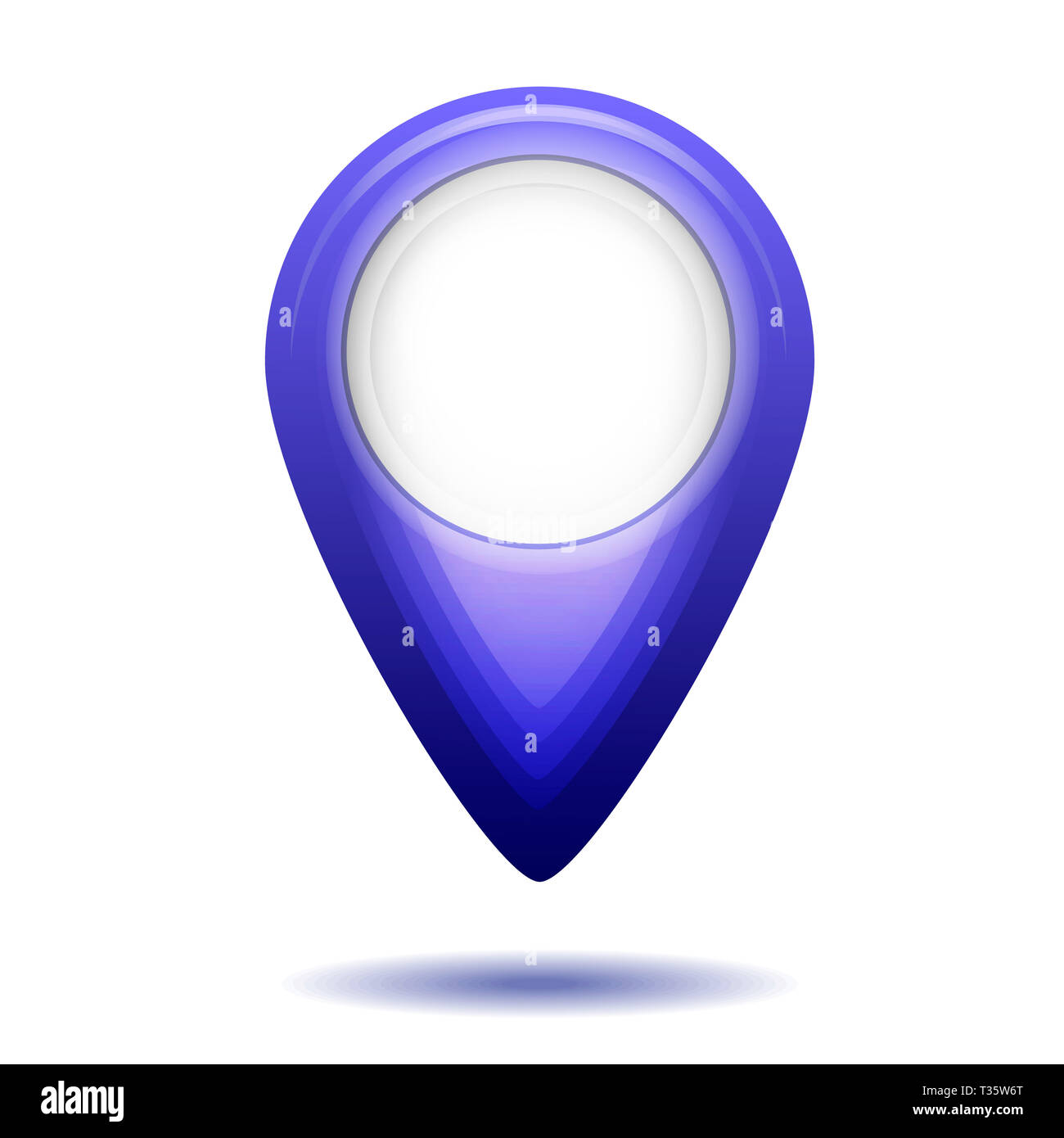 Bright map icon. Location Icon Illustration for search maps Stock Photo ...