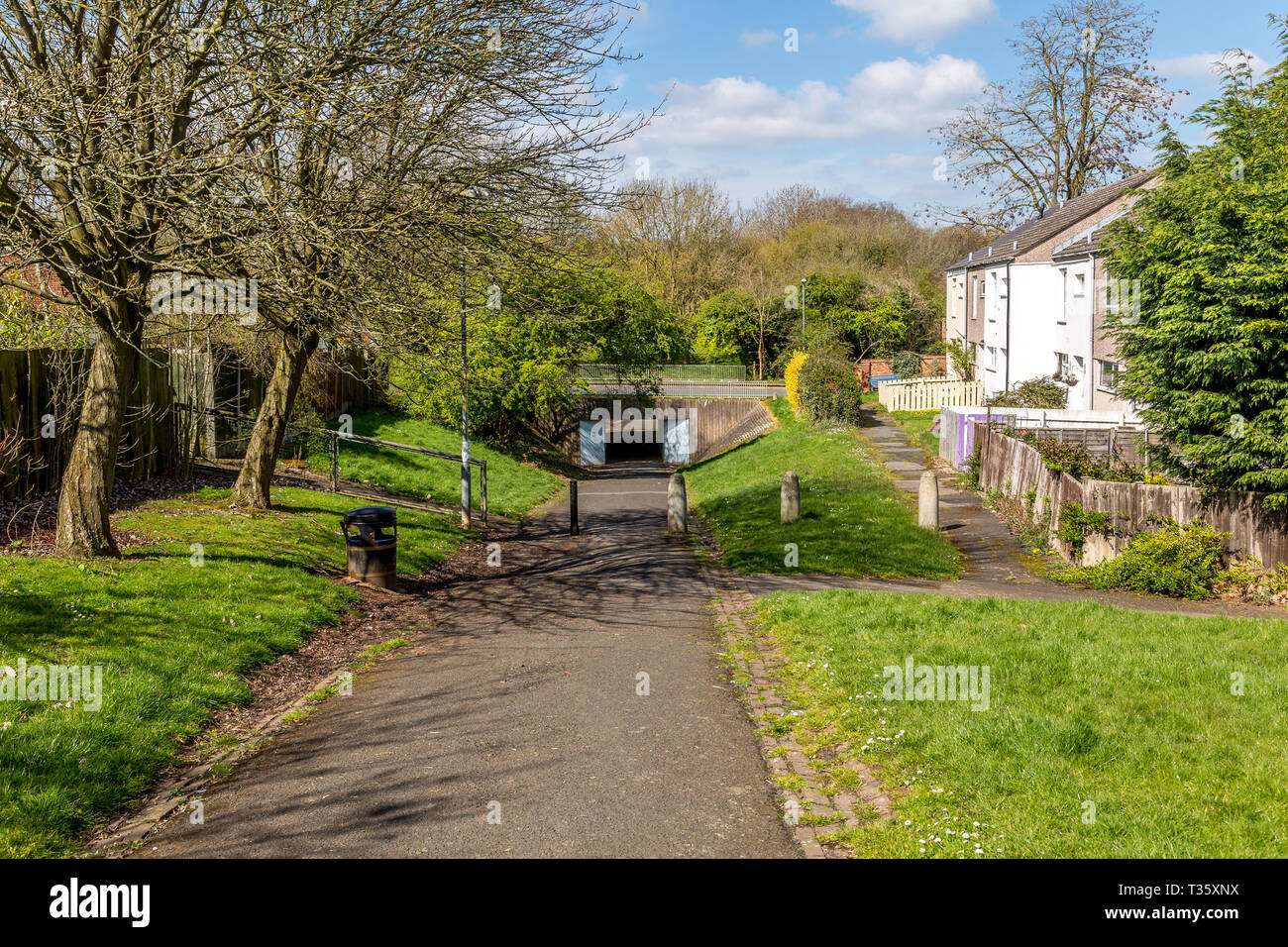 Underpass under Throckmorton Road, Greenlands, Redditch Stock Photo Alamy