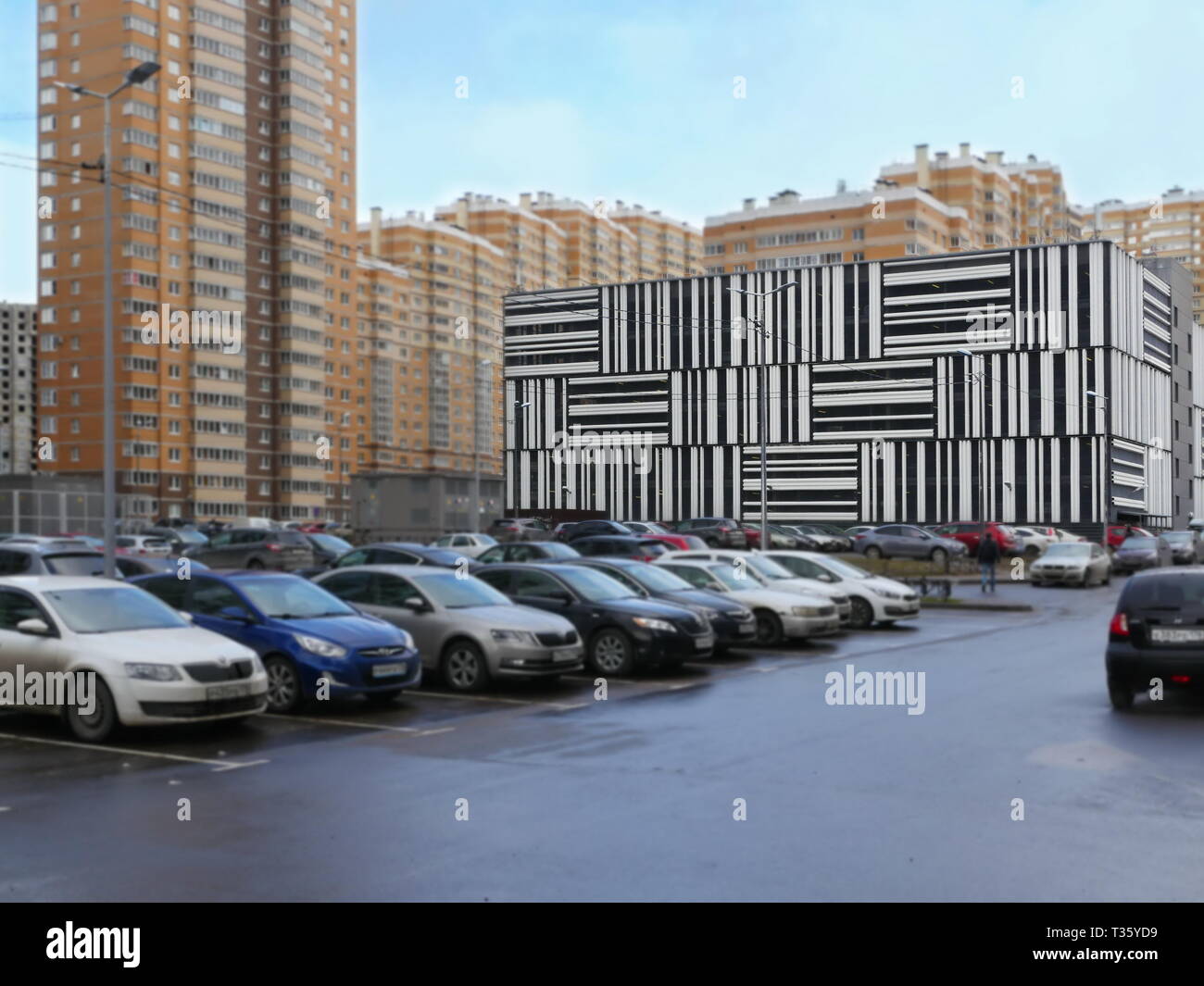 modern parking building in the city of cars Stock Photo - Alamy
