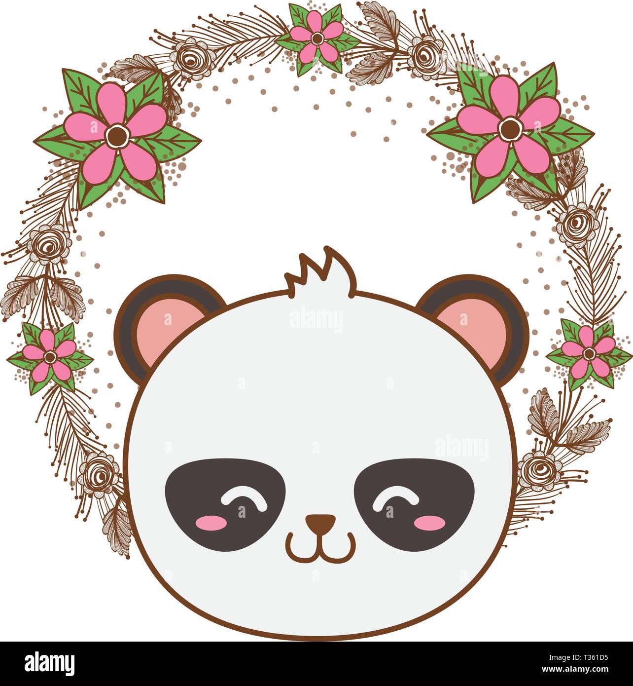 Kawaii panda animal cartoon vector design Stock Vector Image & Art - Alamy