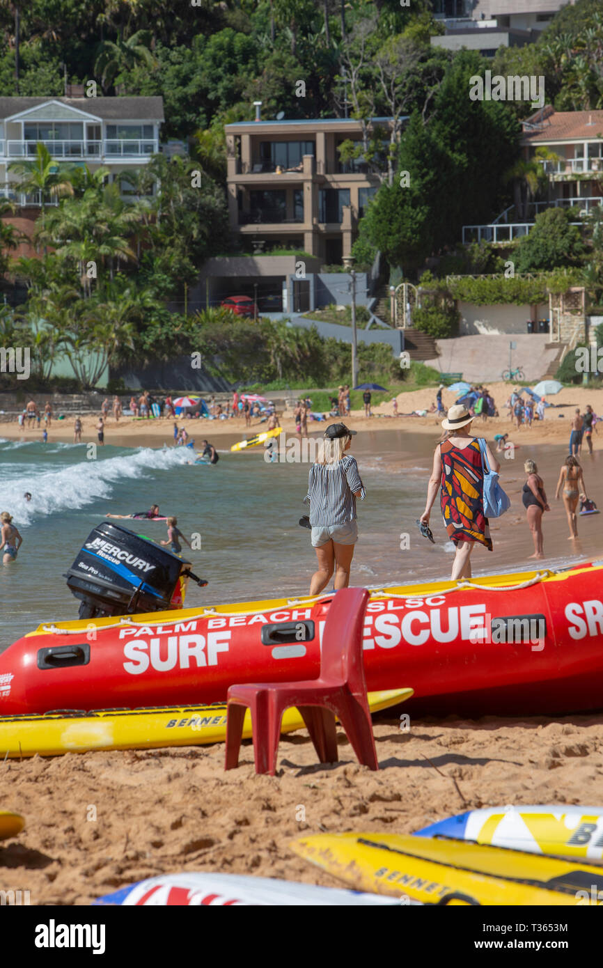 Surf rescue lifeguard equipment including dinghy with outboard and