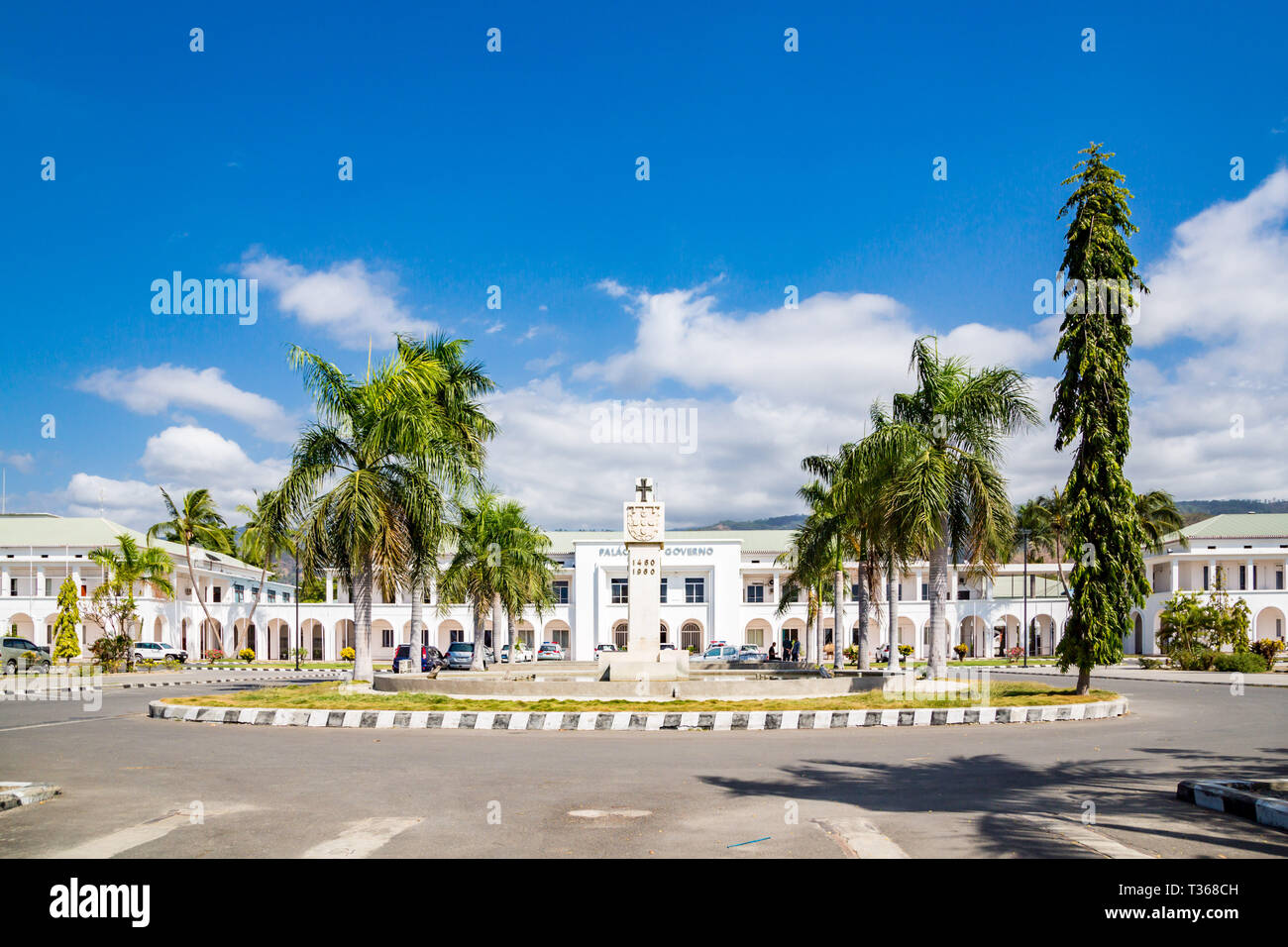 Dili, East Timor - Aug 10 2015: Palacio do Governo de Timor-Leste. Government's palace of East Timor. Stock Photo