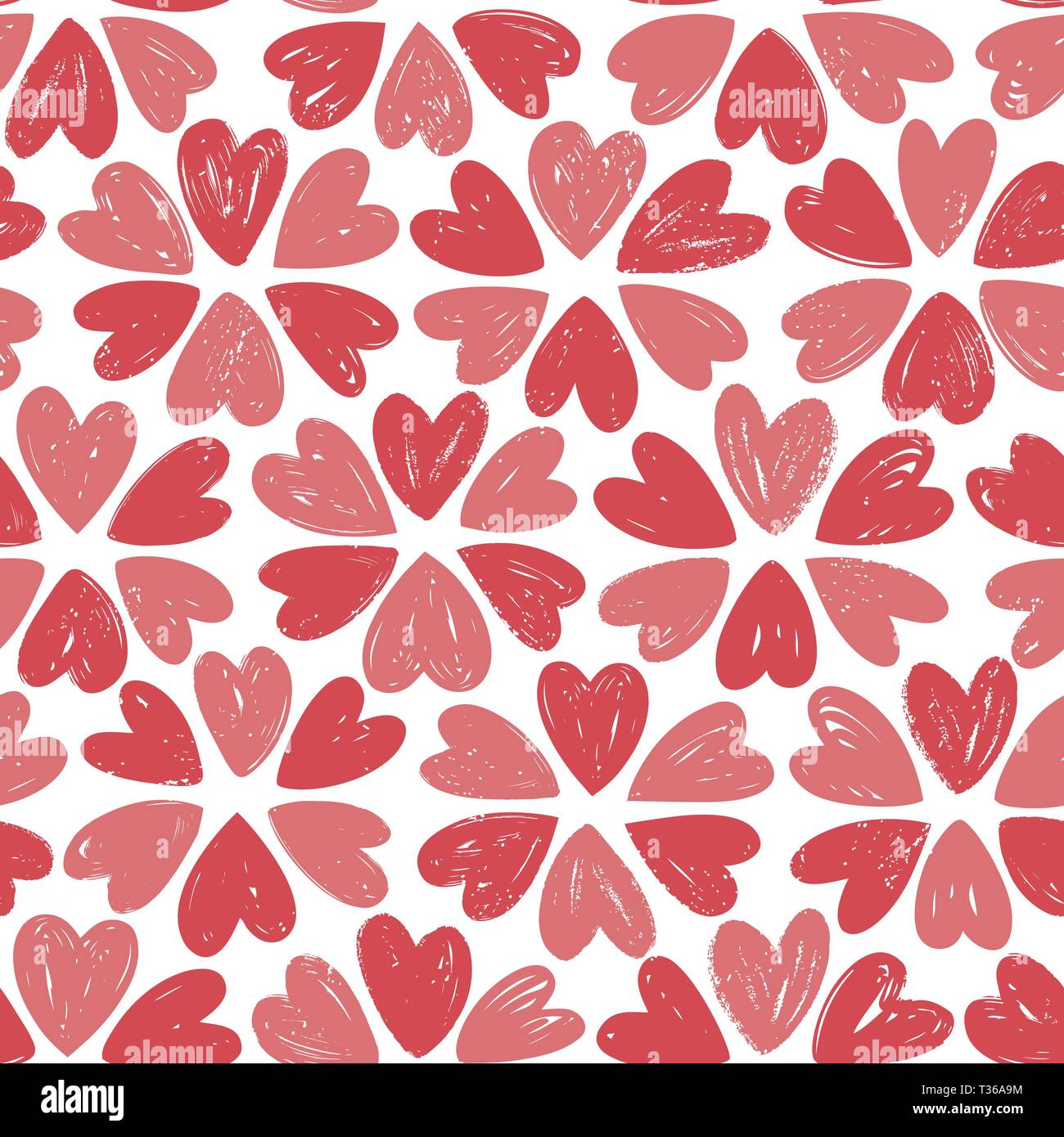 Romantic seamless pattern. Floral pattern. Hand drawn vector illustration Stock Vector