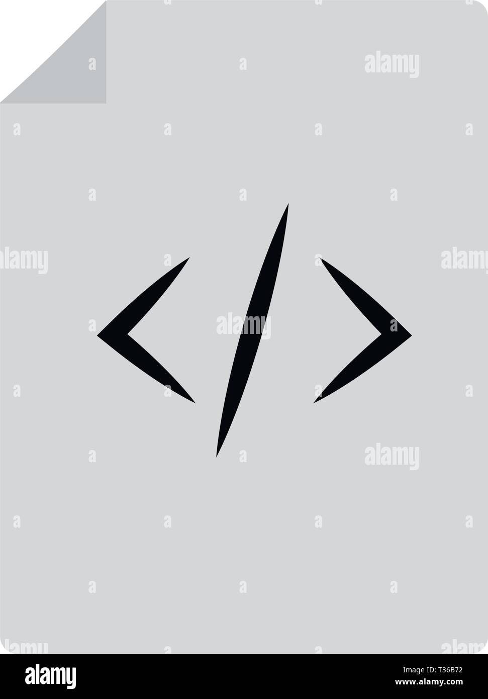 Programming code sheet symbol Stock Vector Image & Art - Alamy