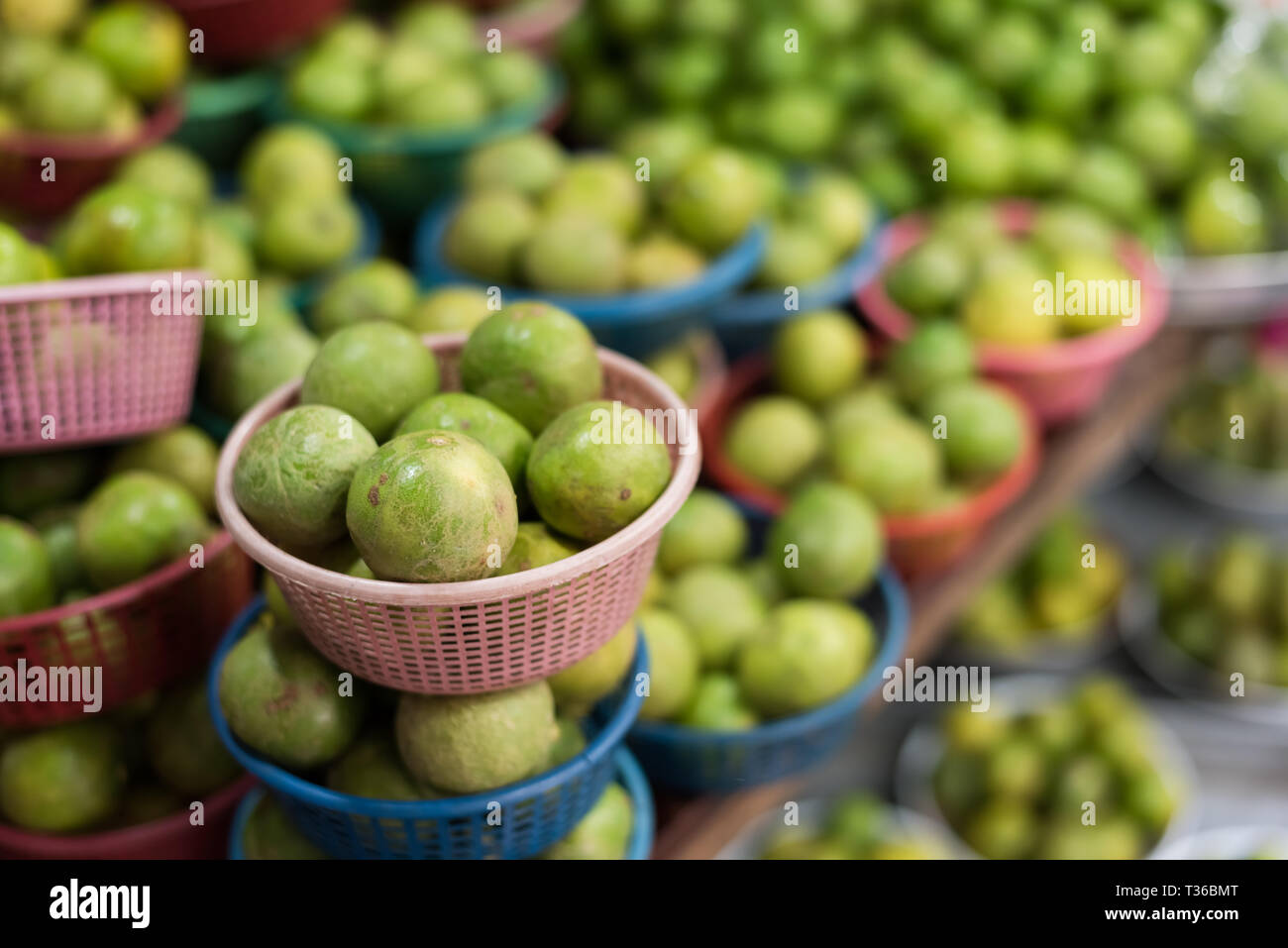 thailand fruit lemon at the traditional market Stock Photo