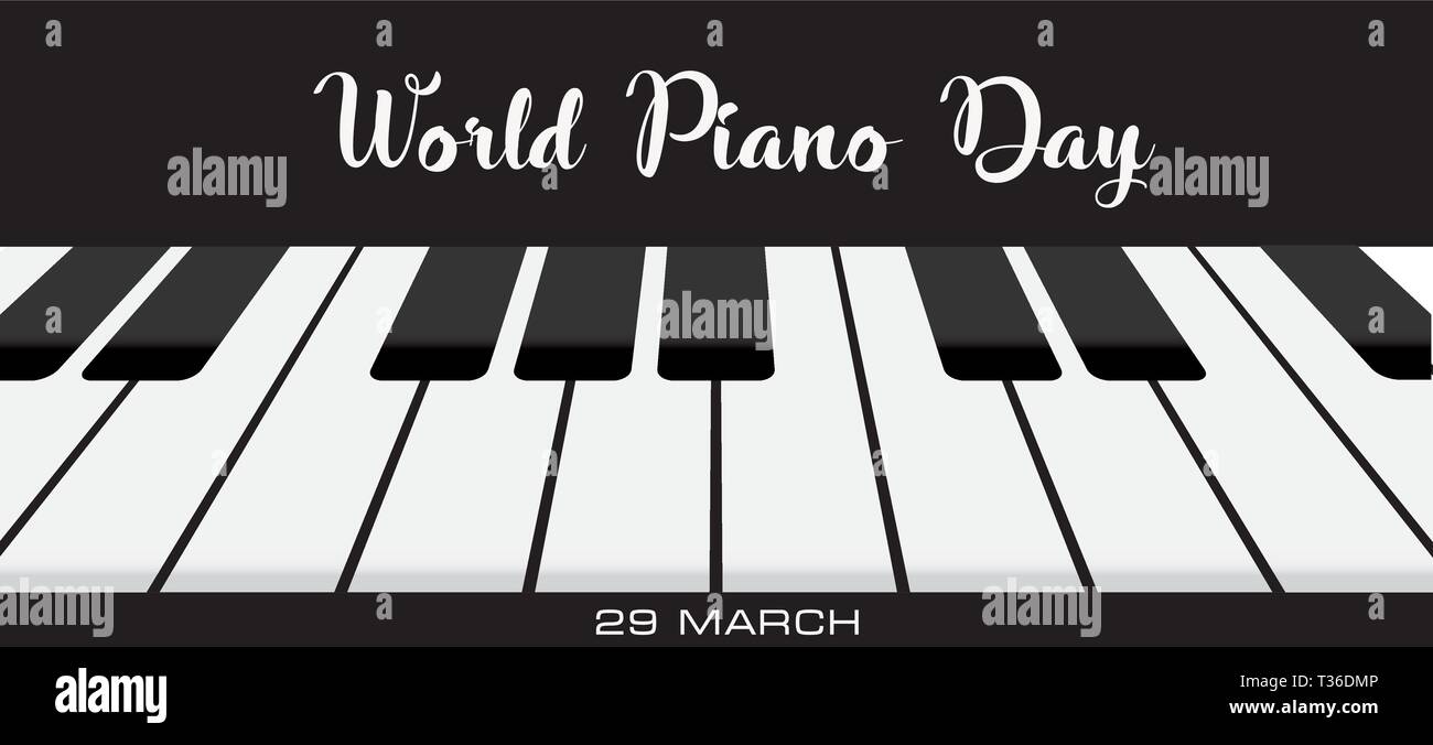 Musical event World piano day. Vector illustration Stock Vector Image