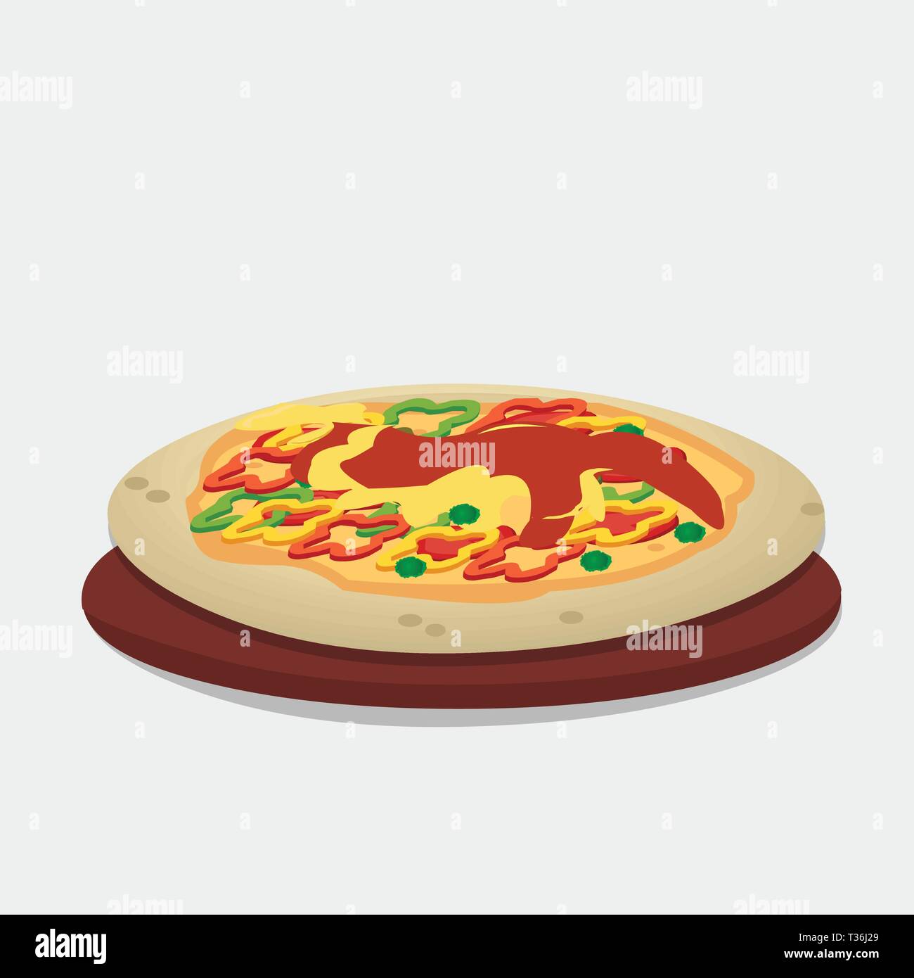 italian pizza vector illustration Stock Vector