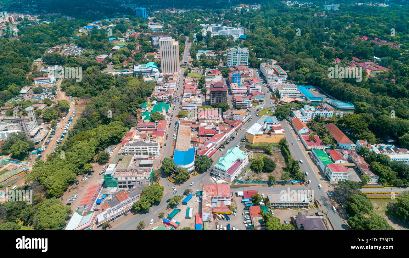 aerial view of the city of Arusha, Tanzania Stock Photo Alamy