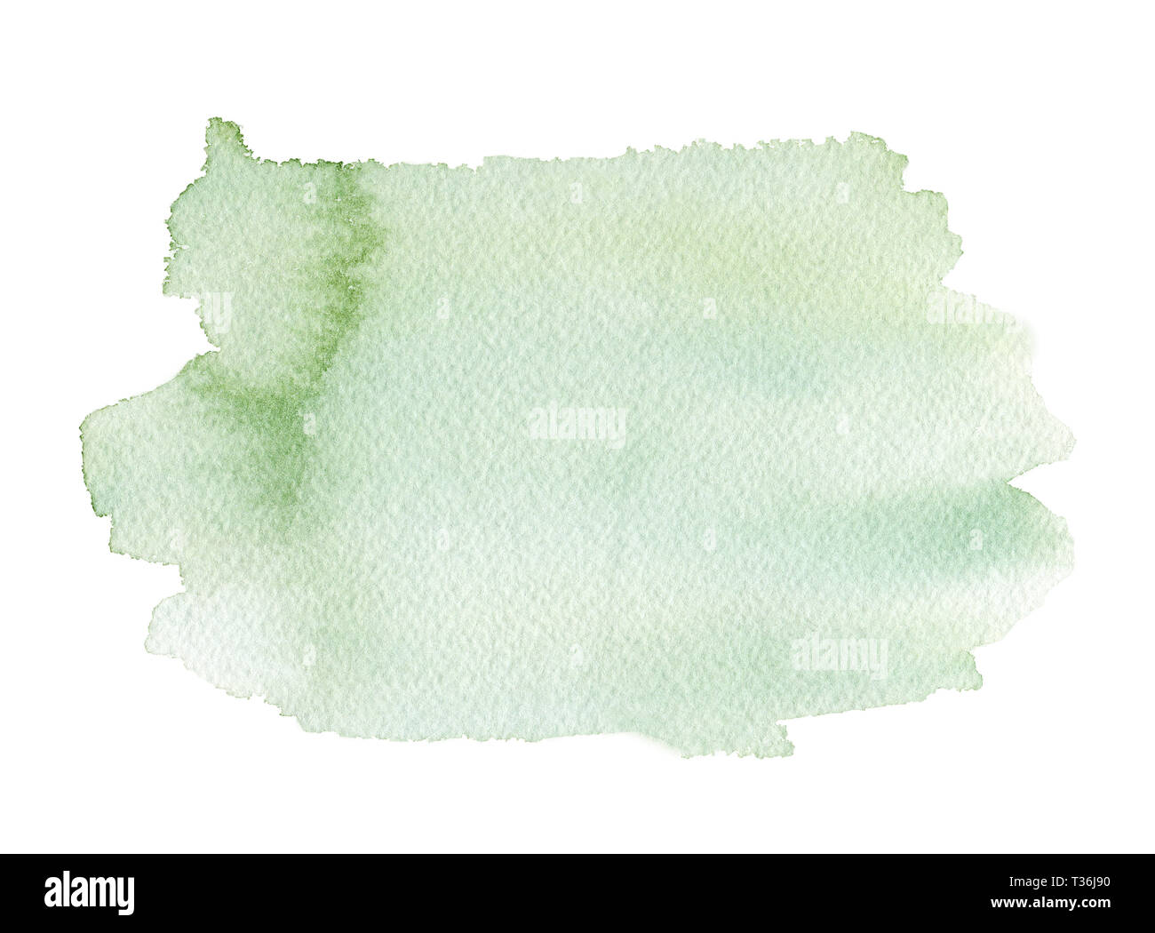 Watercolor Pastel Handmade Texture In Green Color Background For
