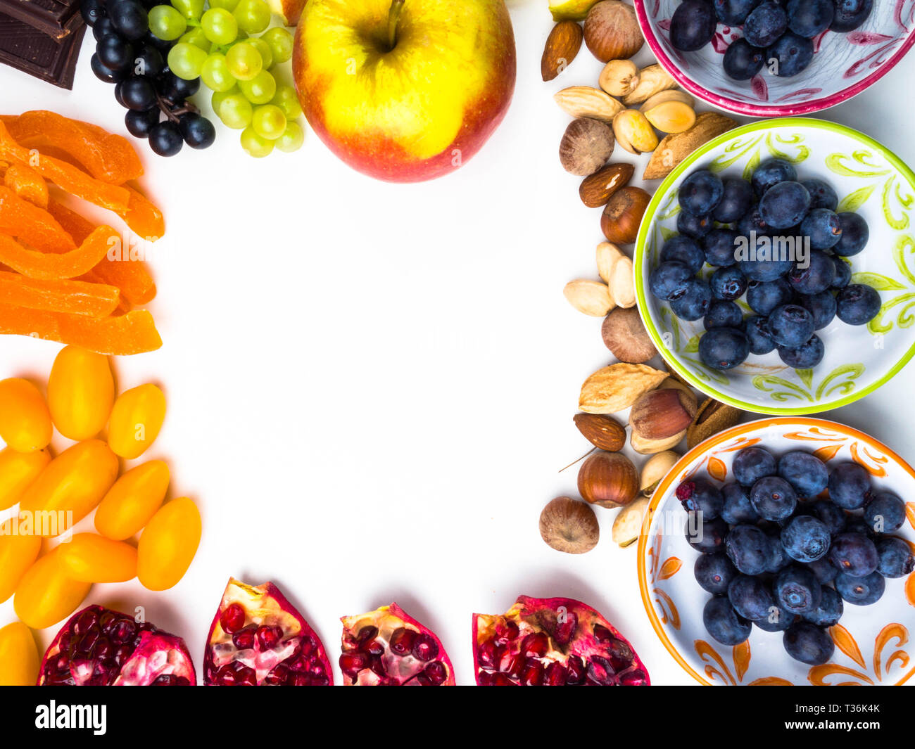 mix of fresh fruits and berries, rich with resveratrol raw food