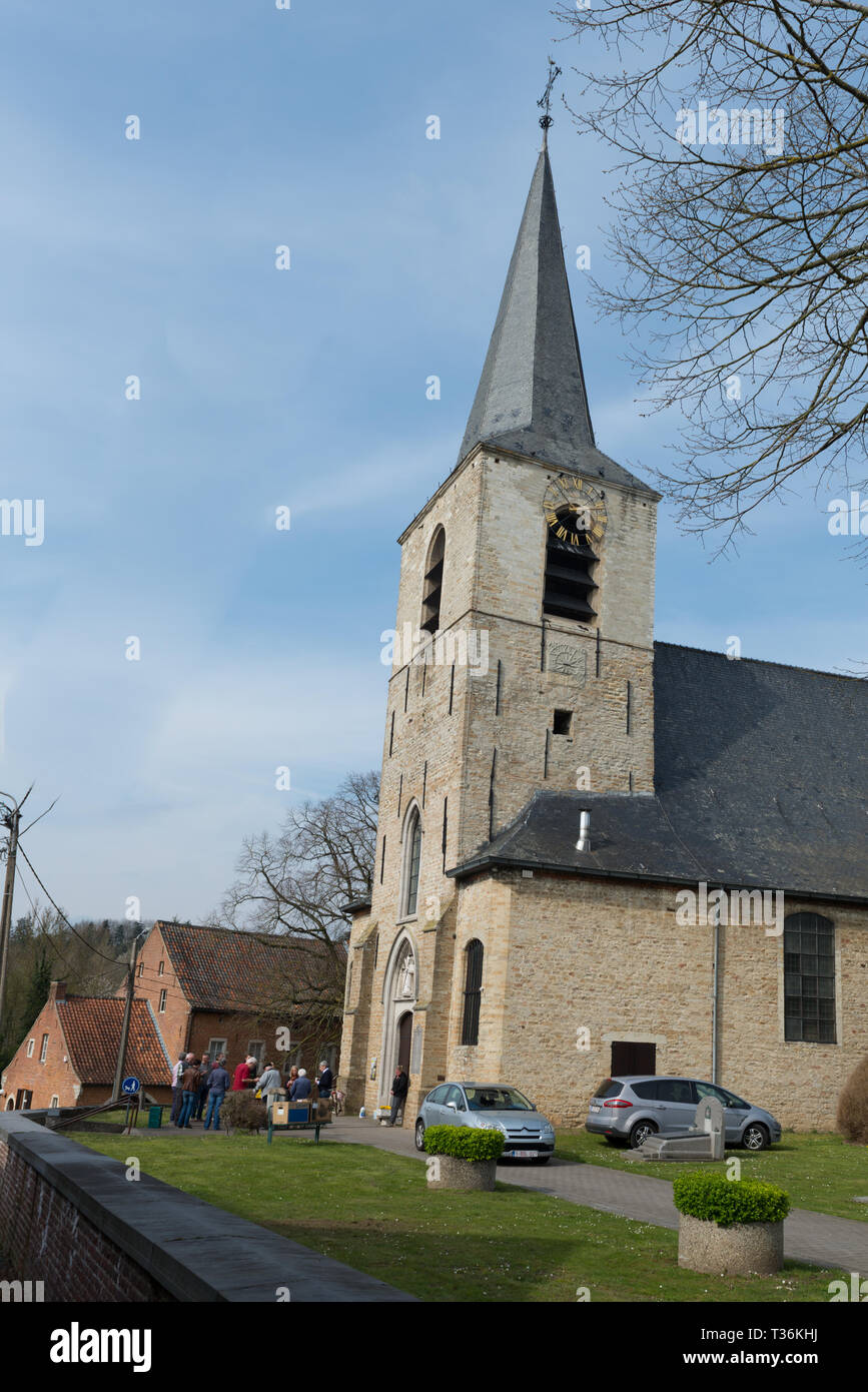 Saint Lambert church / SintLambertuskerk in Leefdaal, Belgium Stock