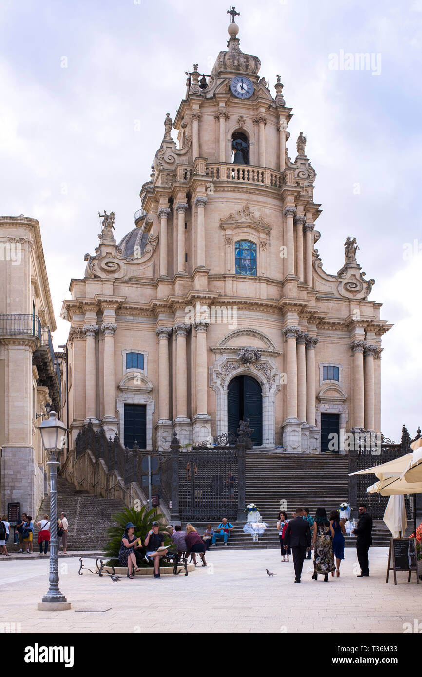 Cathedral of San Giorgio in Ragusa Ibla, Sicily Stock Photo