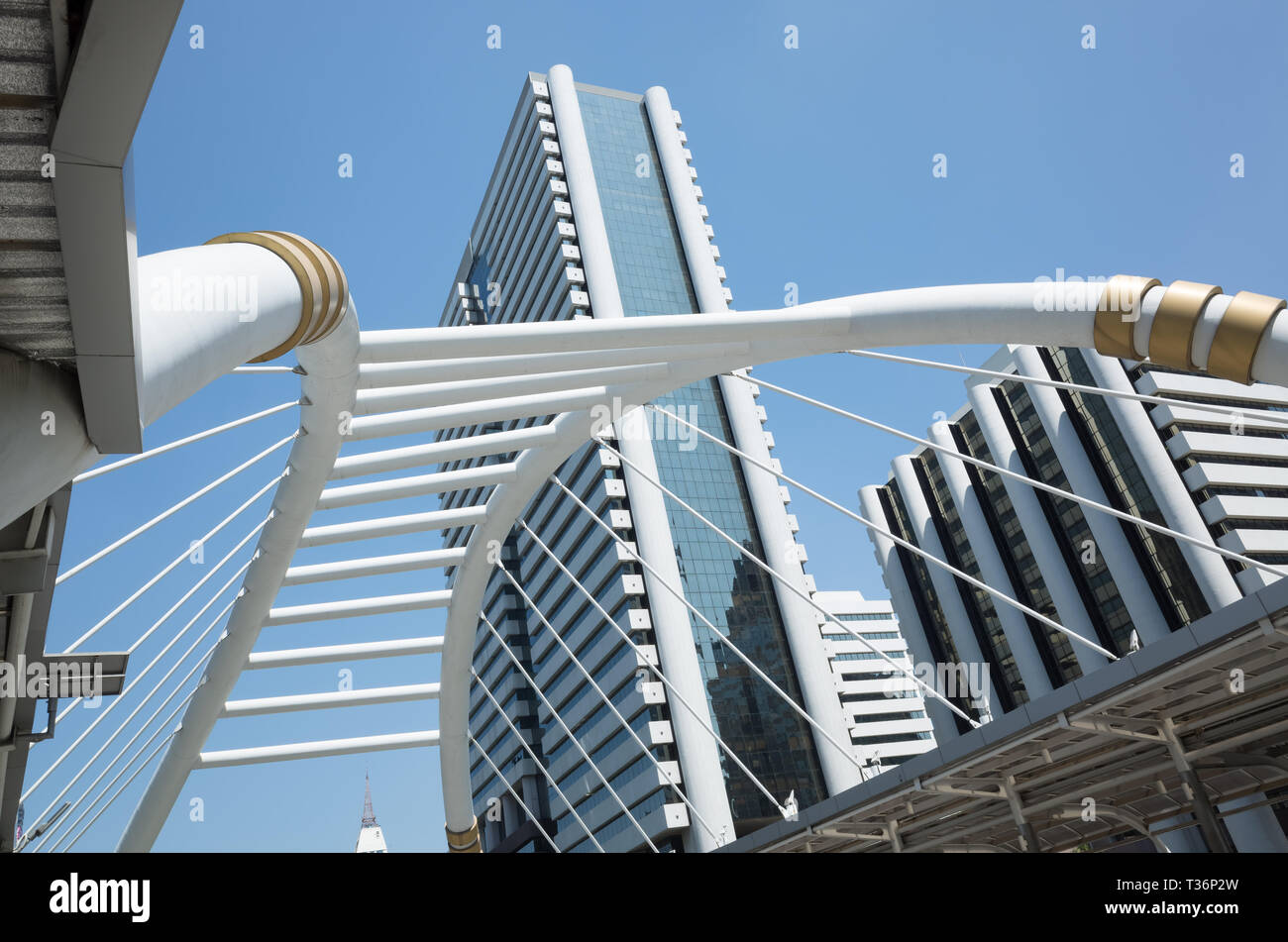 bangkok cityscape with bridge at city center at daytime Stock Photo - Alamy