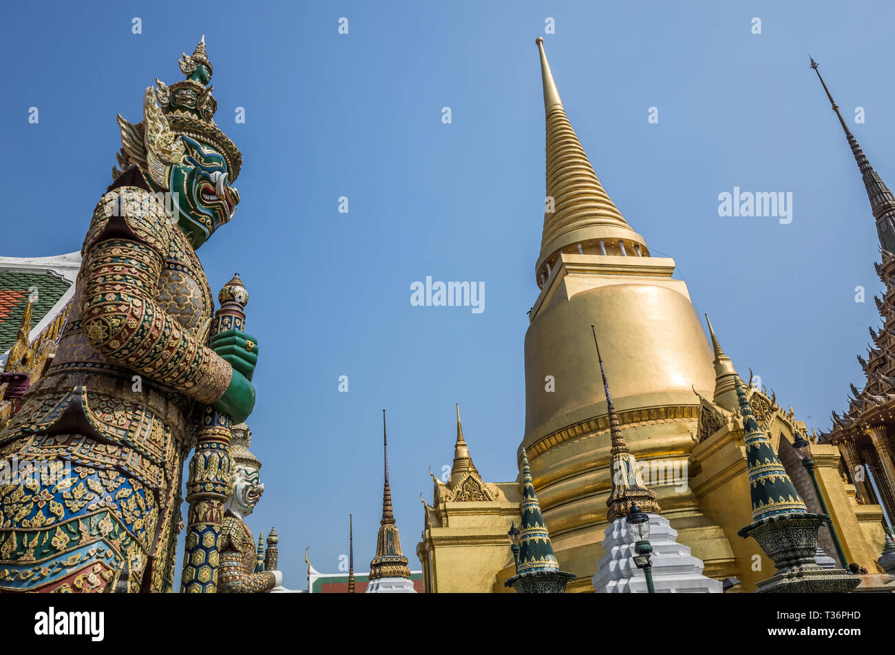 famous grade palace at Bangkok, Asia Stock Photo