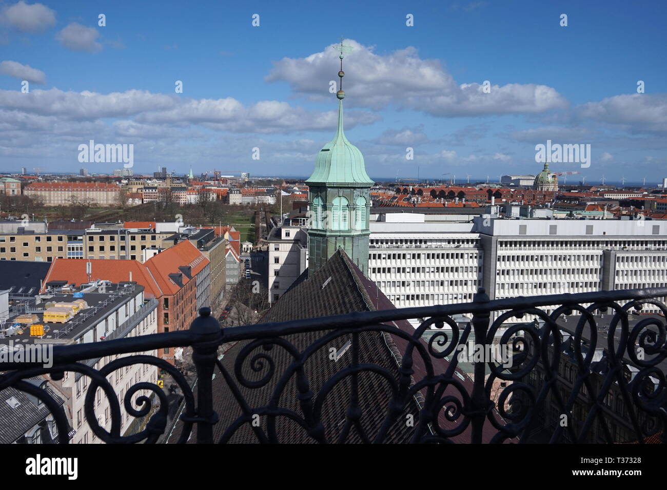 View from the top of the Rundetarn, Copenhagen, Denmark Stock Photo