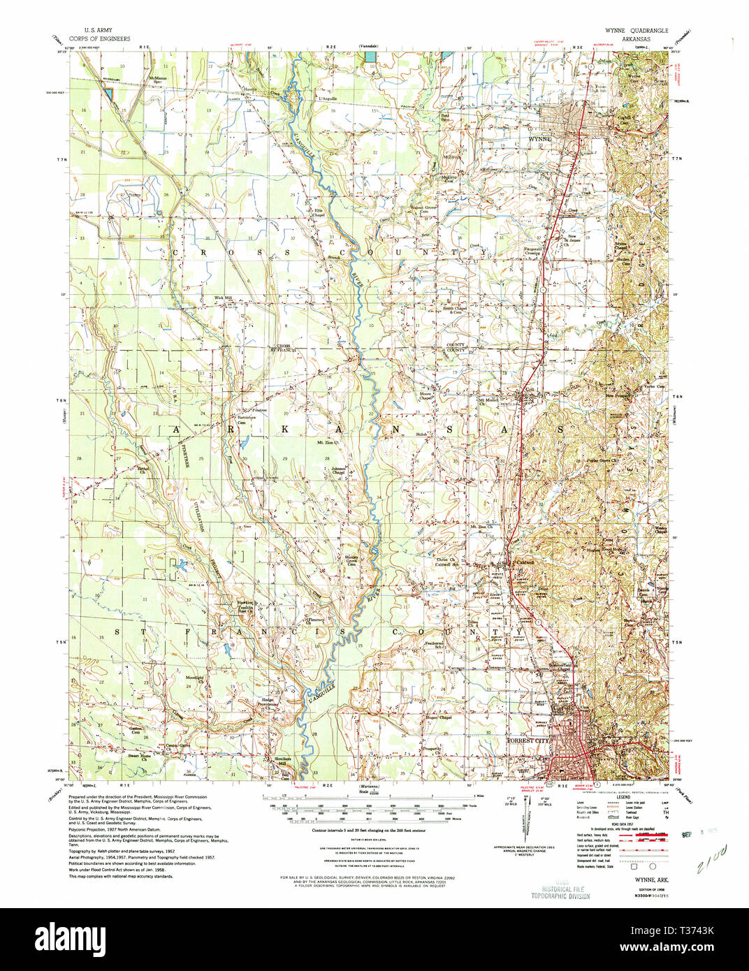 Wynne arkansas map hires stock photography and images Alamy