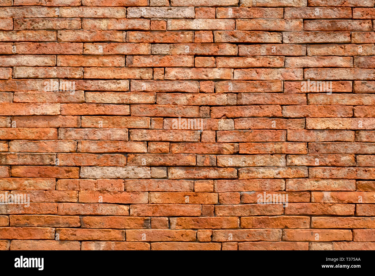 brick texture, orange old brick background and texture Stock Photo