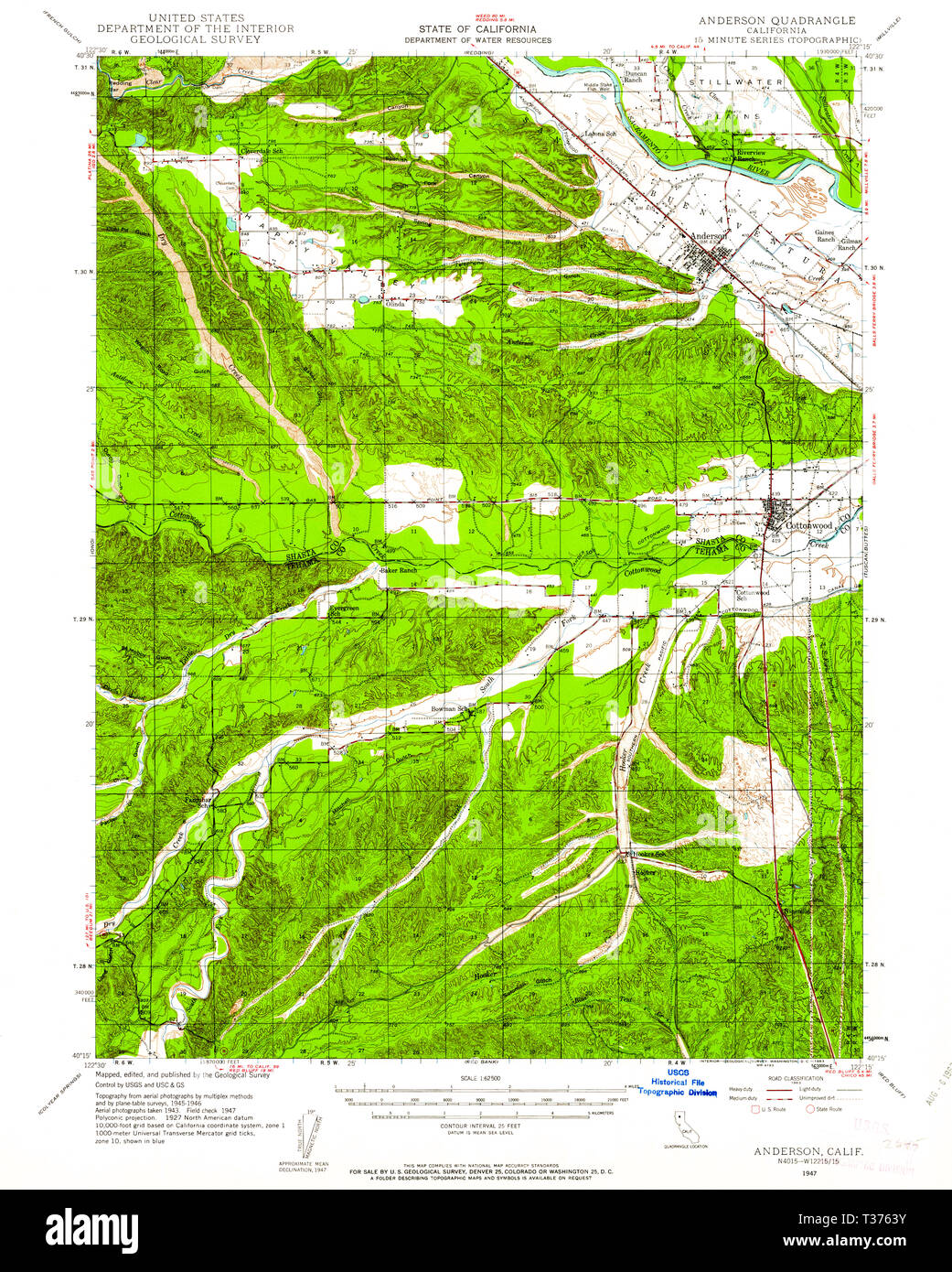 Anderson california map hires stock photography and images Alamy