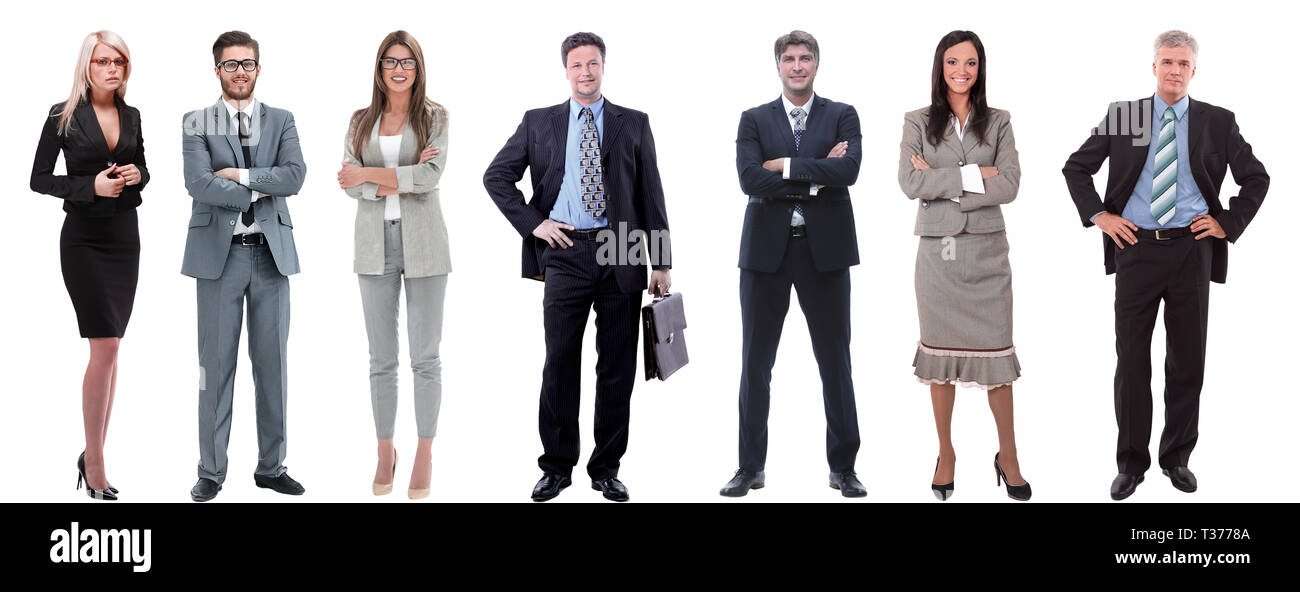 group of successful business people standing in a row Stock Photo - Alamy