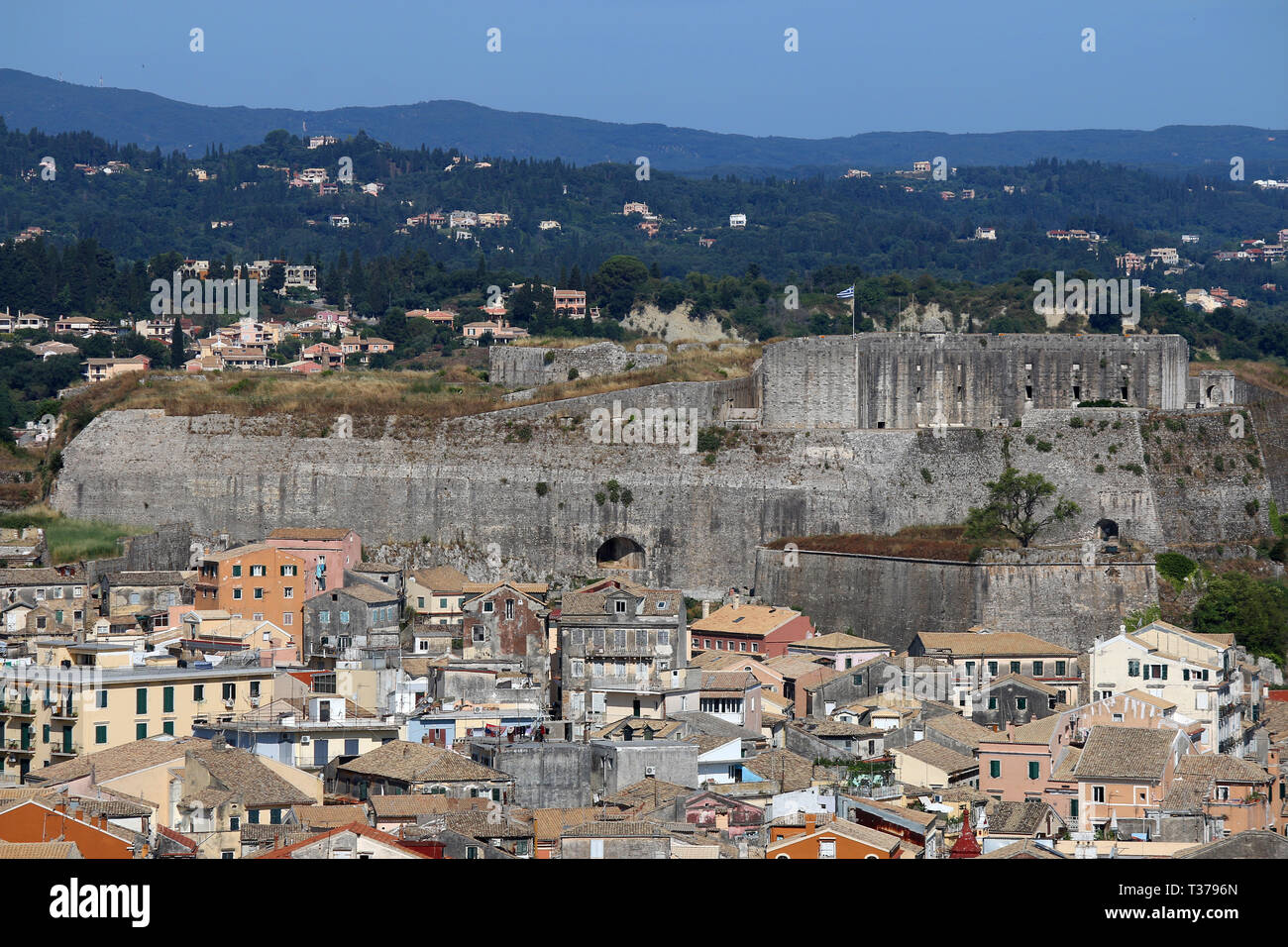 New fortress Corfu city Kerkyra Greece Stock Photo