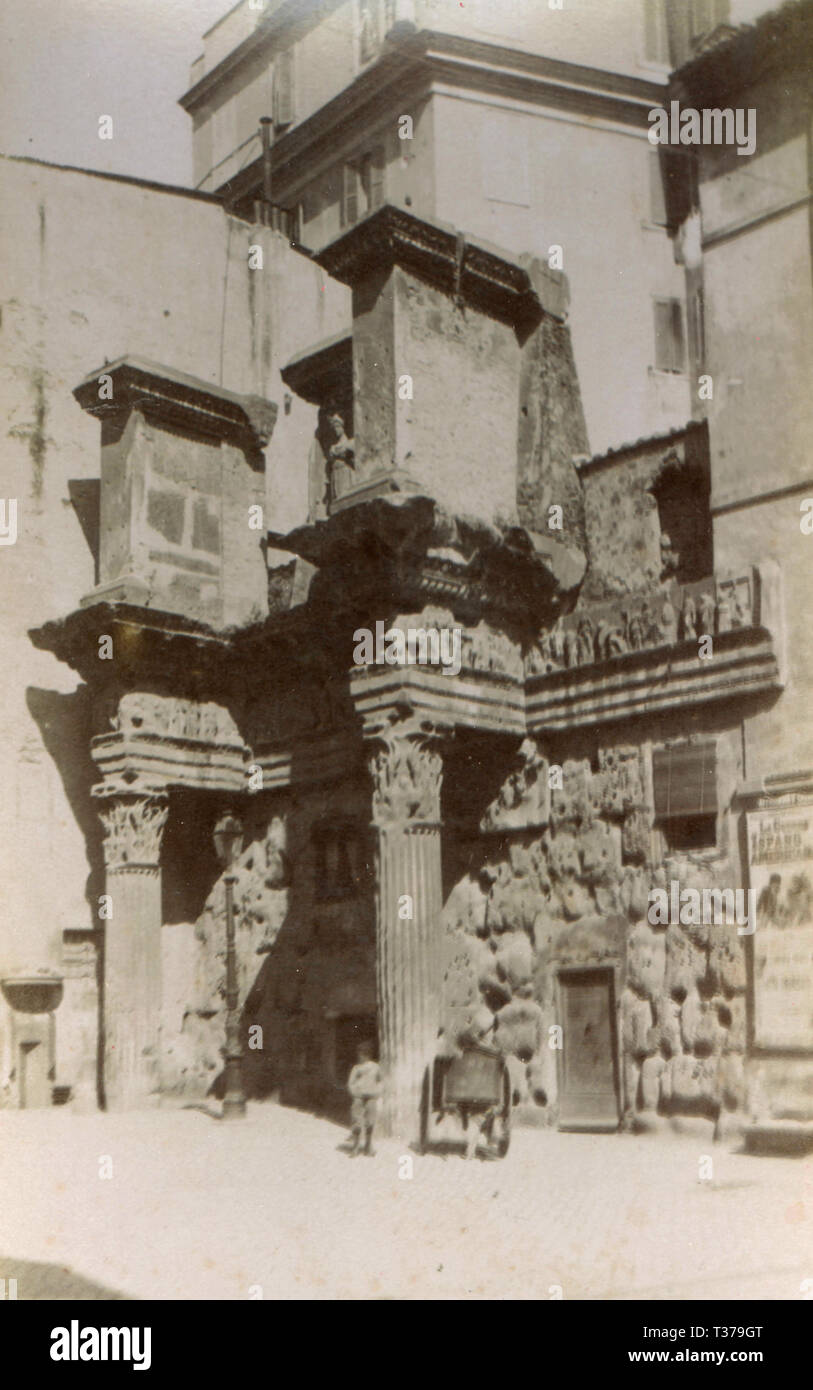 Ancient Temple, Rome, Italy 1890s Stock Photo