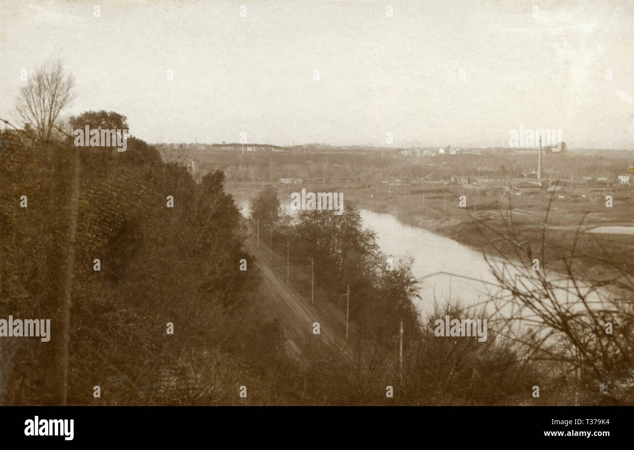 Along the river Tiber, Rome, Italy 1920s Stock Photo