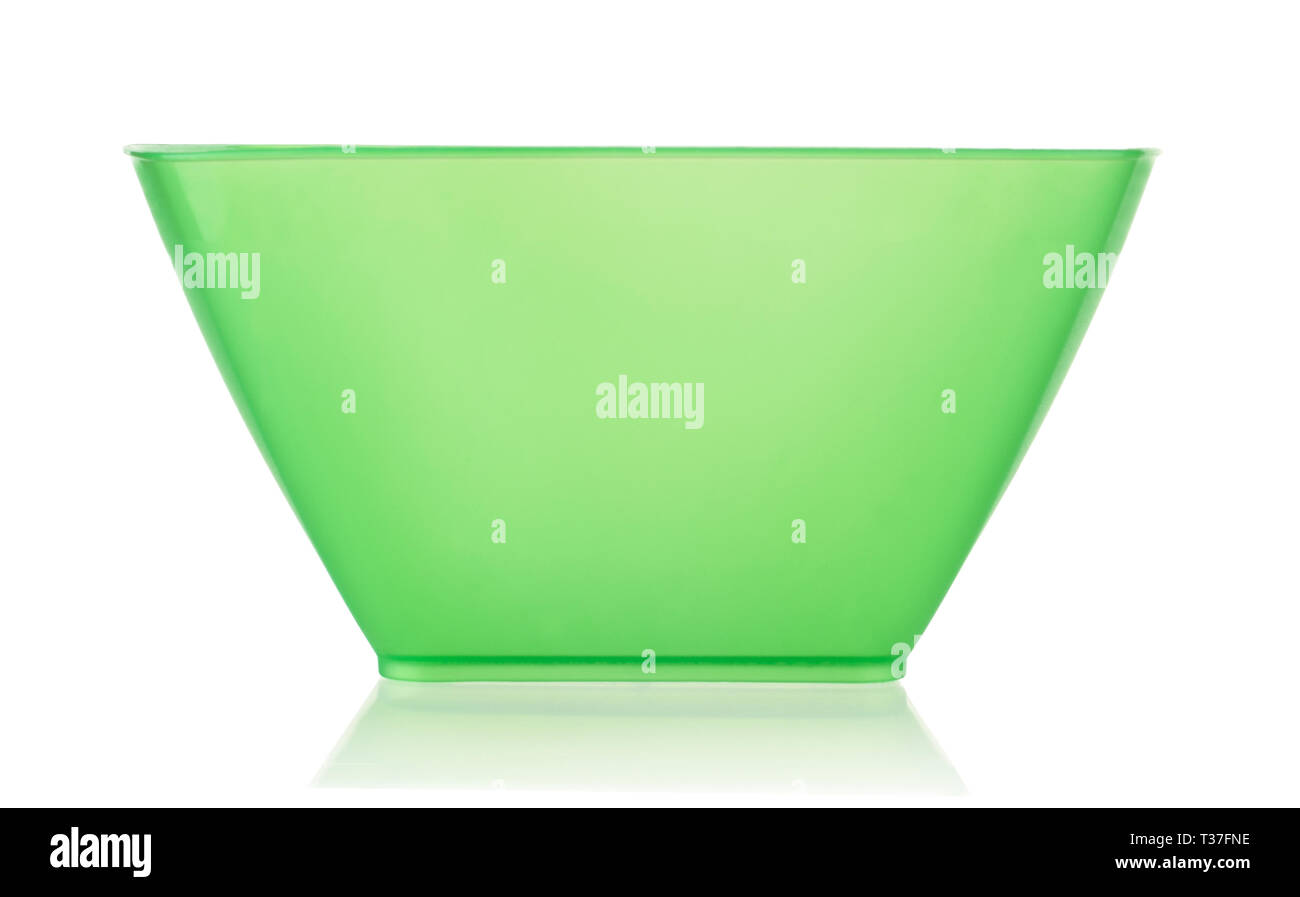 Plastic bowl isolated on white background Stock Photo