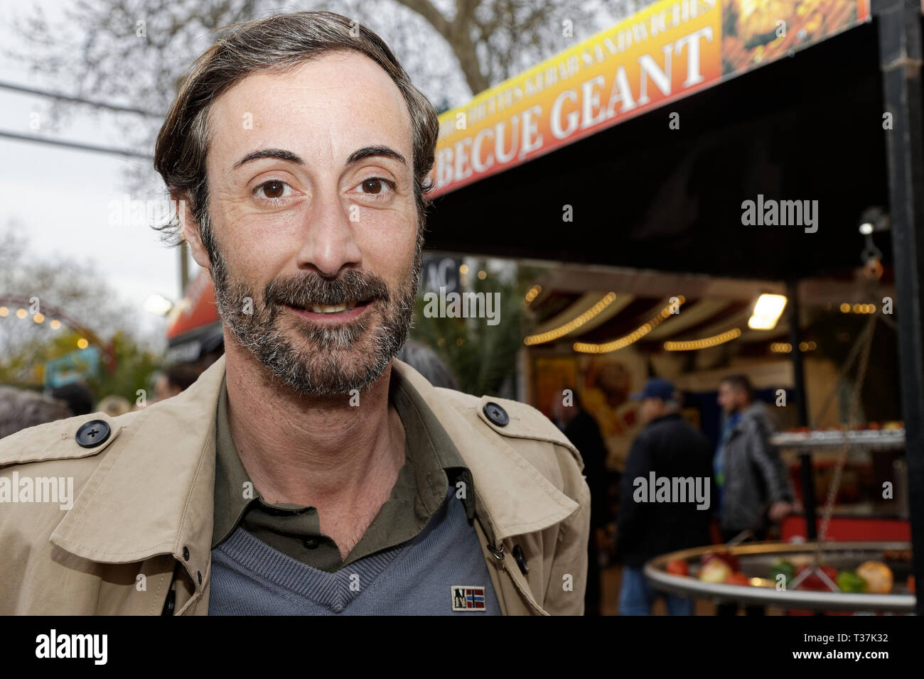 Paris, France, 5th April 2019. Peter Zanni-Prada attends the Inauguration  of the Fair of Trone 2019 at the lawn of Reuilly on April 5, 2019 in Paris  Stock Photo - Alamy
