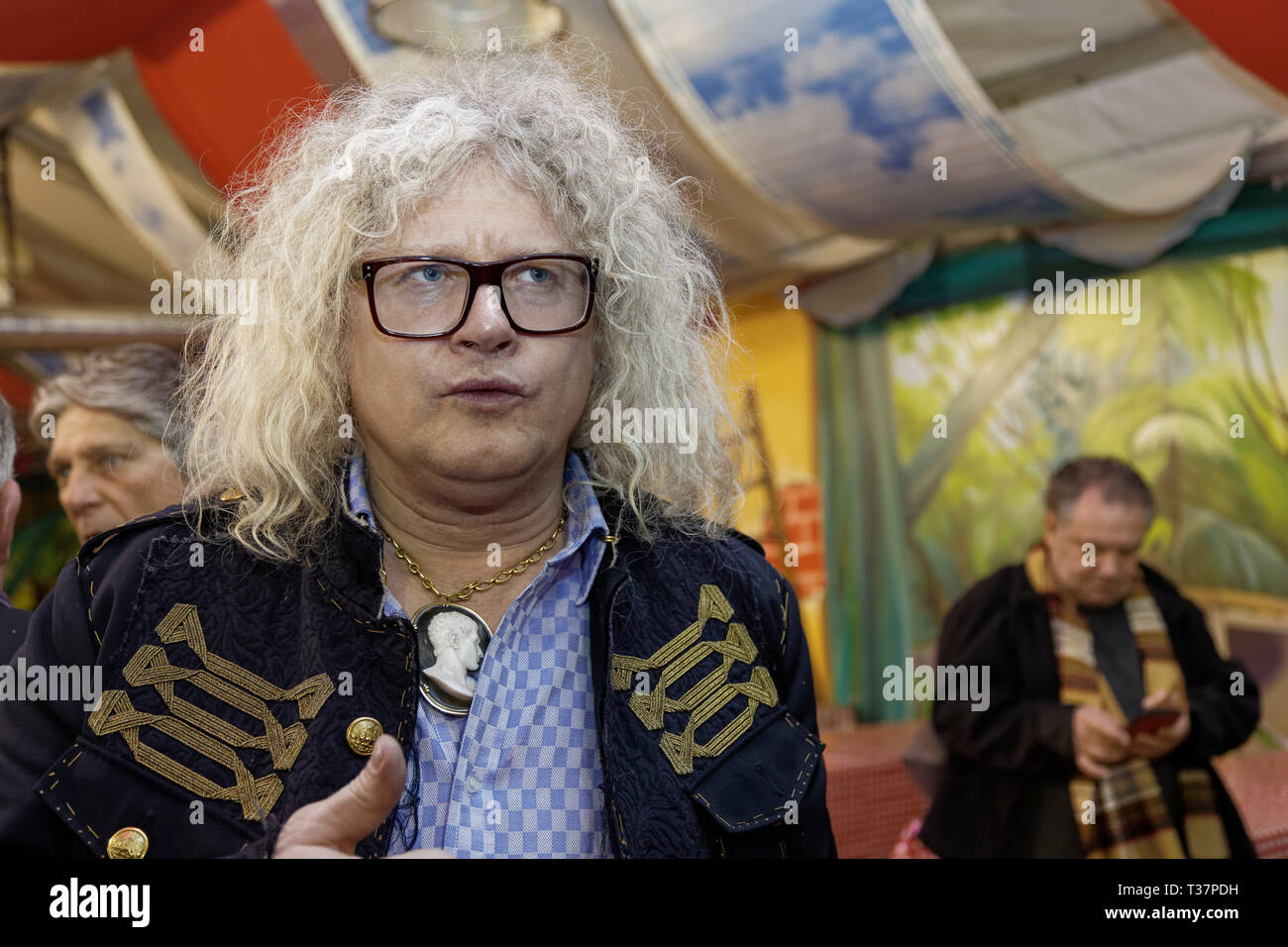 Paris, France, 5th April 2019.Pierre Jean Chalencon attends the  Inauguration of the Fair of Trone 2019 at the lawn of Reuilly in Paris,  France Stock Photo - Alamy