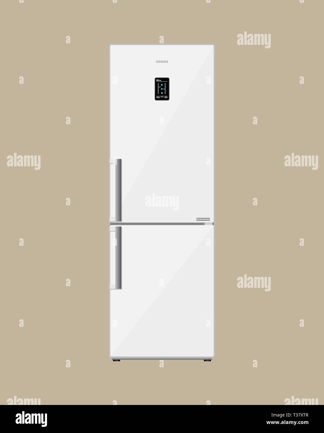 Household appliances freezer. Modern electronic device refrigerator