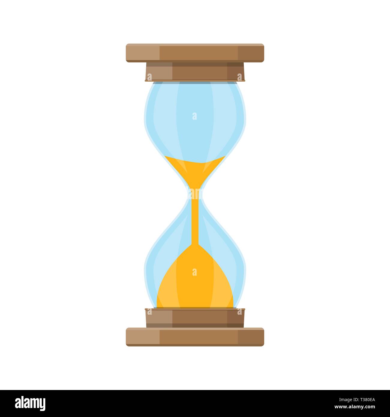 Old style hourglass clocks with sand. hourglass in flat style isolated ...
