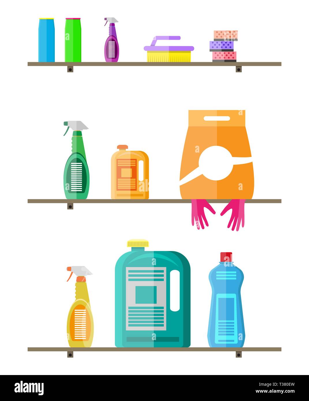 Household cleaning products shop Stock Vector Images Alamy