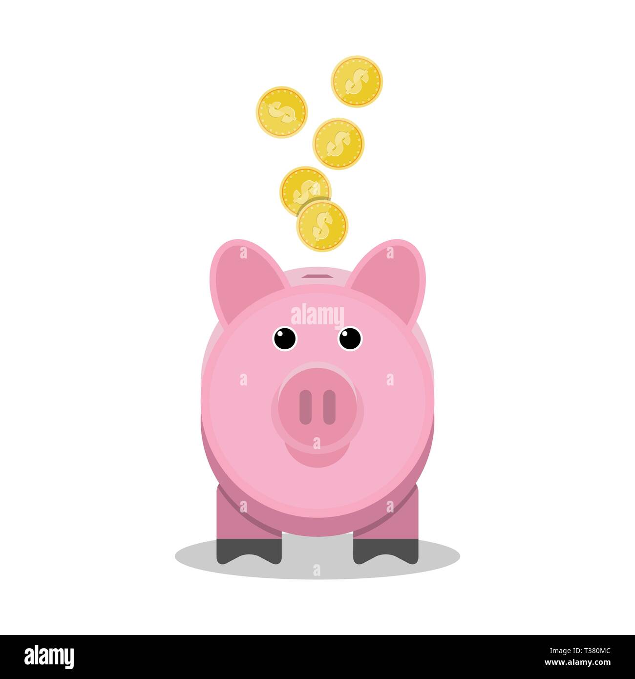 Golden Piggy Bank Isolated Stock Photo - Alamy