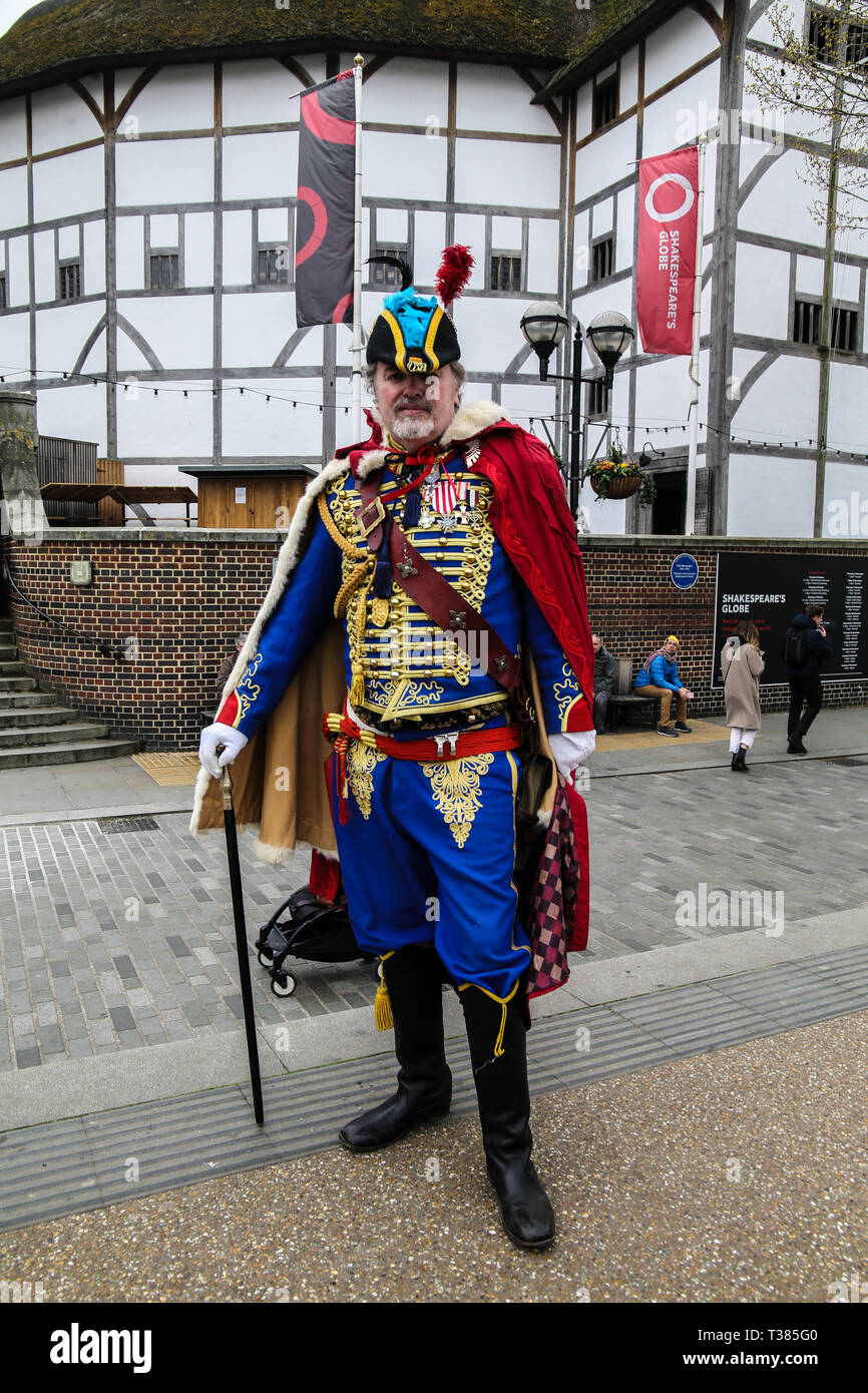 London, UK. 7th Apr 2019. The fifht London Hat Walk took place today with people wearing all kinds of extravagant and normal hats ,they walked form the tate Fallery to London Bridge Credit: Paul Quezada-Neiman/Alamy Live News Stock Photo