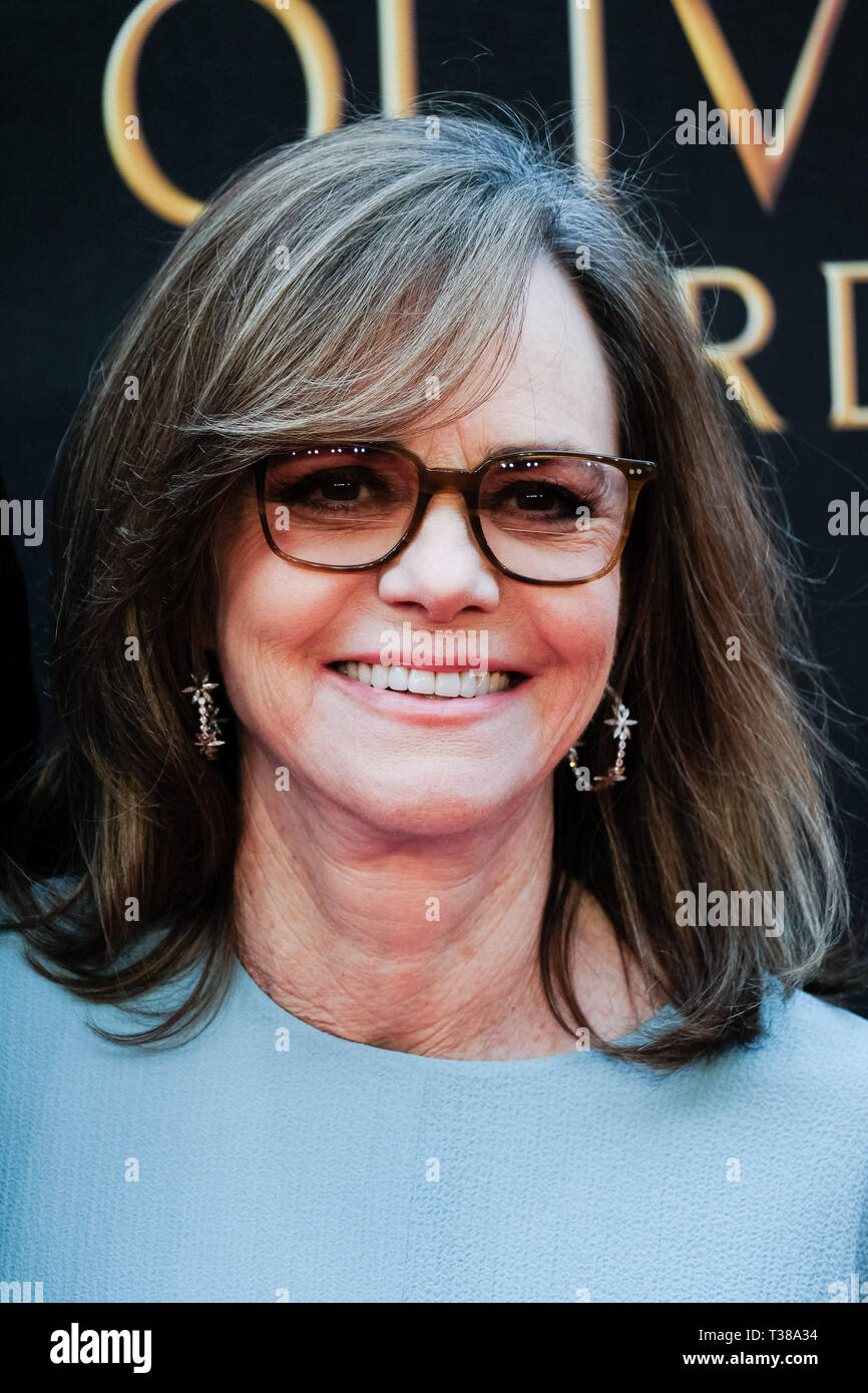 London, UK. 7th Apr 2019. Sally Field poses on the red carpet at the Olivier Awards on Sunday 7 April 2019 at Royal Albert Hall, London. Picture by Credit: Julie Edwards/Alamy Live News Stock Photo