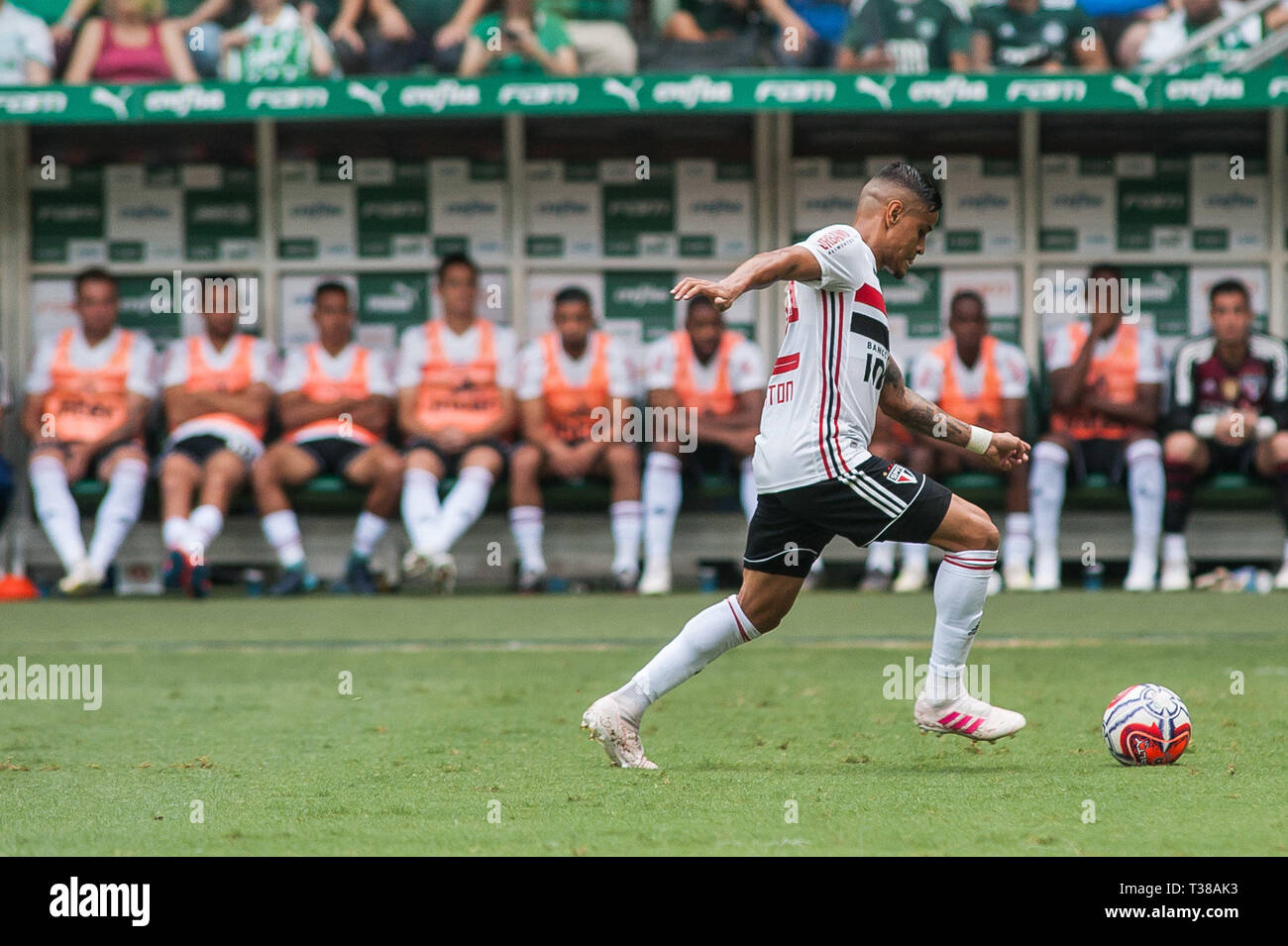 Sao Paulo Sp 07 04 2019 Palmeiras X Sao Paulo Everton Of The Spfc During Match Between Palmeiras And Sao Paulo Valid For The Return Game Of The Semi Final Of The