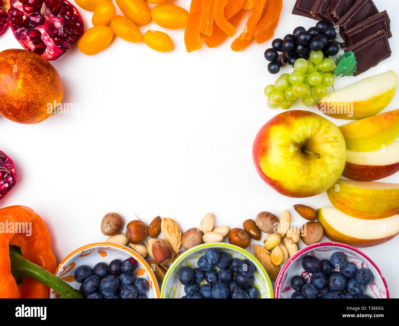 mix of fresh fruits and berries, rich with resveratrol raw food